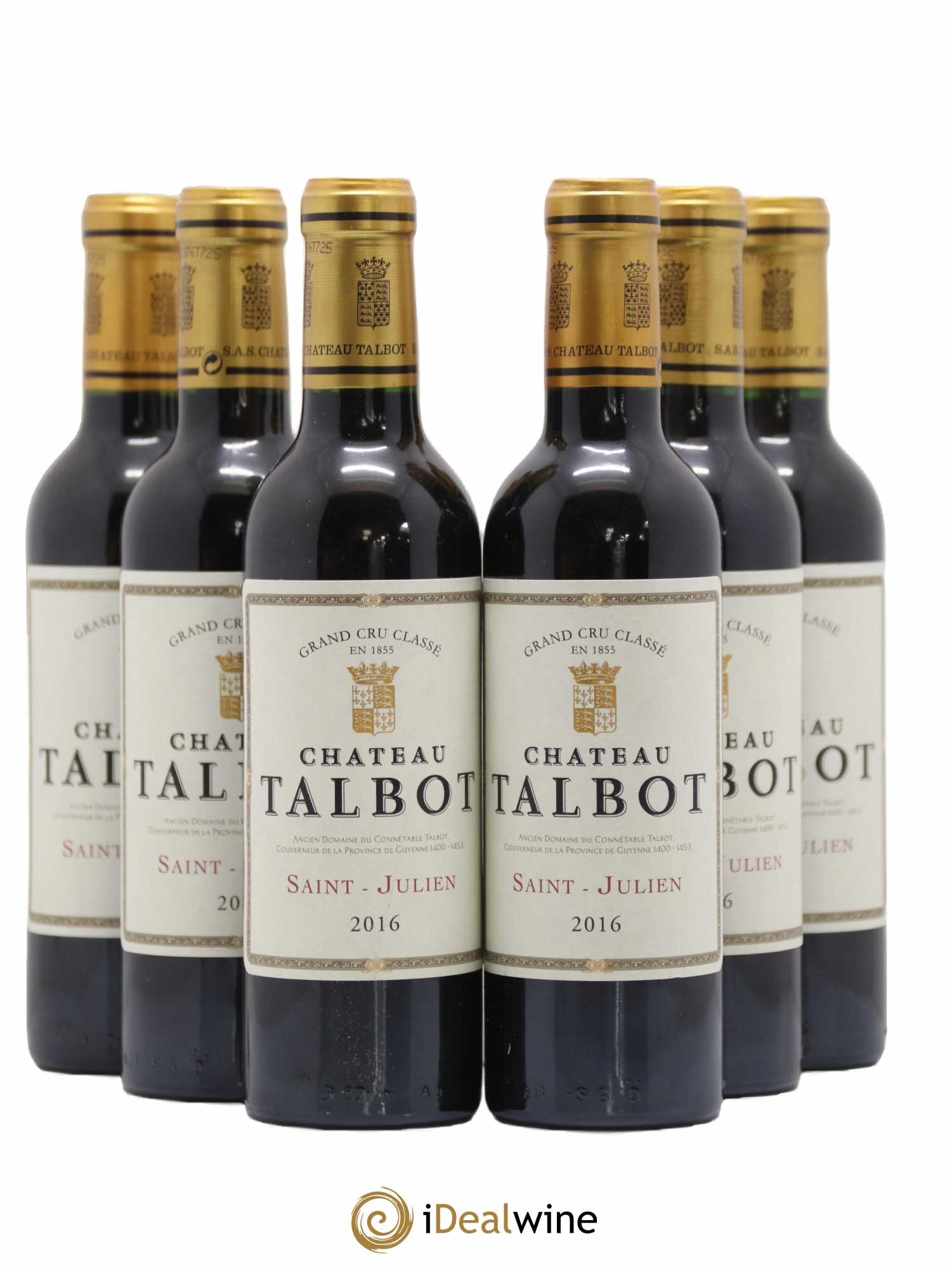 Château Talbot 4ème Grand Cru Classé 2016 - Lot de 6 demi bouteilles - 0