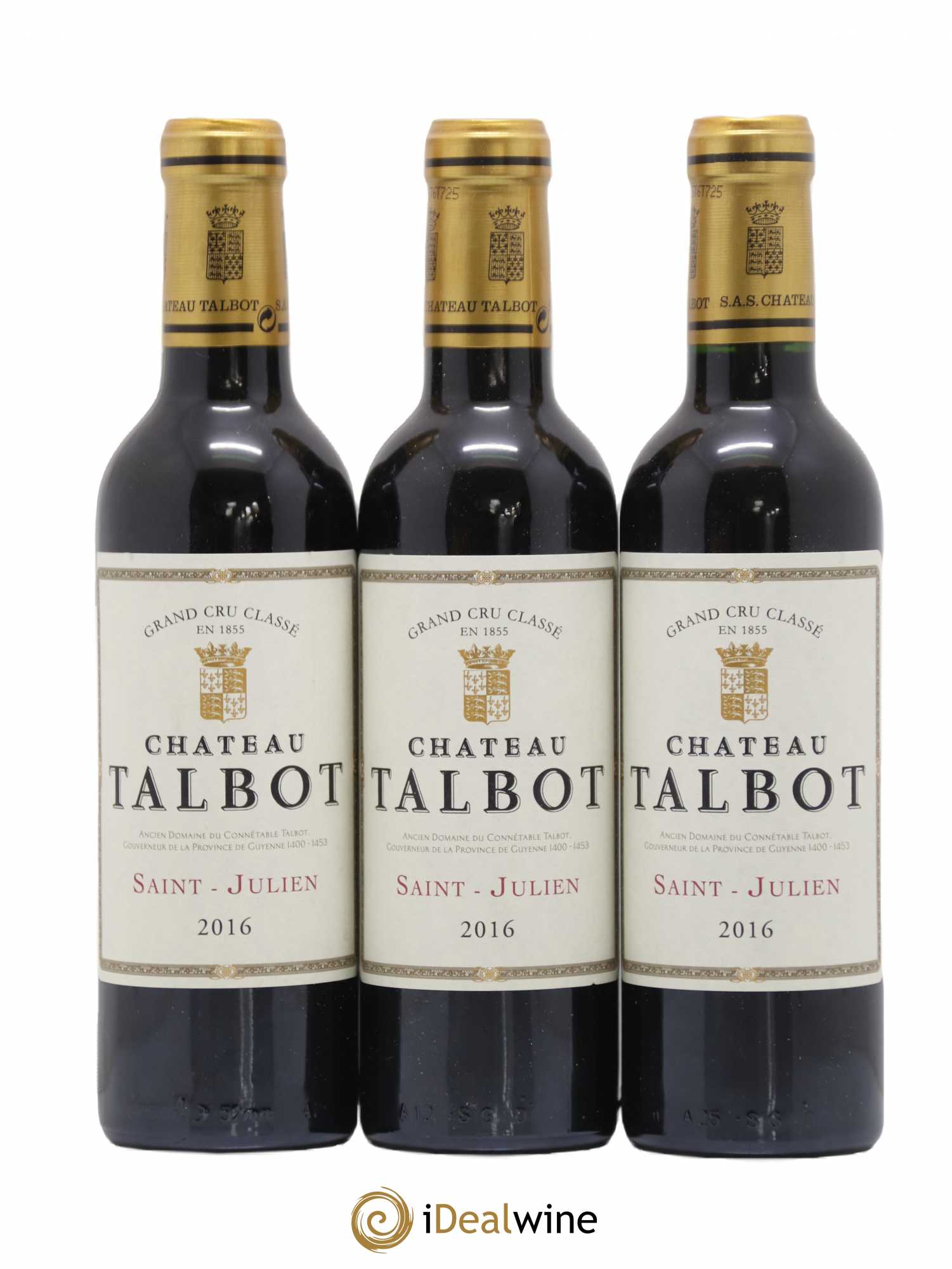 Château Talbot 4ème Grand Cru Classé 2016 - Lot de 6 demi bouteilles - 1
