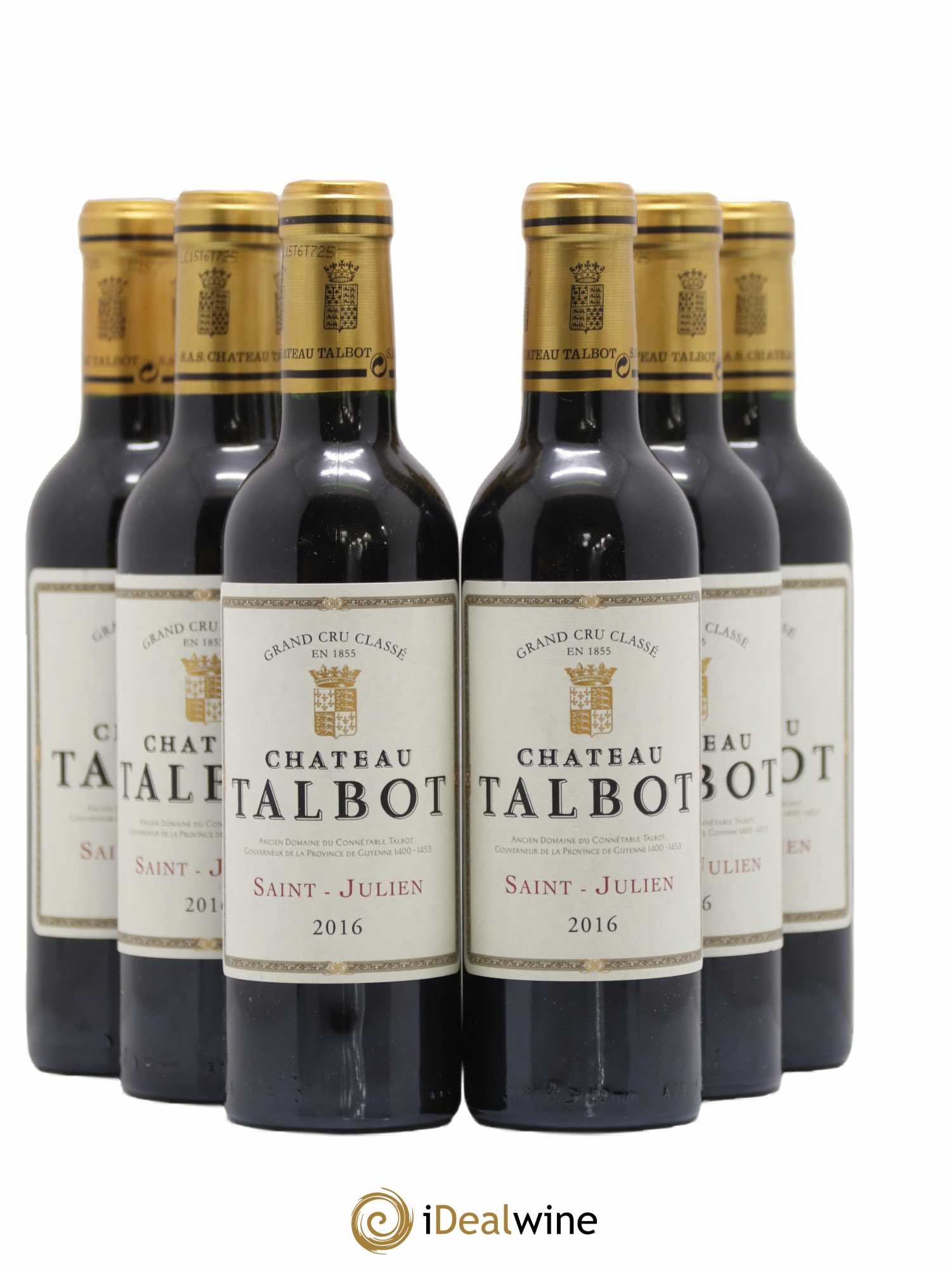 Château Talbot 4ème Grand Cru Classé 2016 - Lot de 6 demi bouteilles - 0