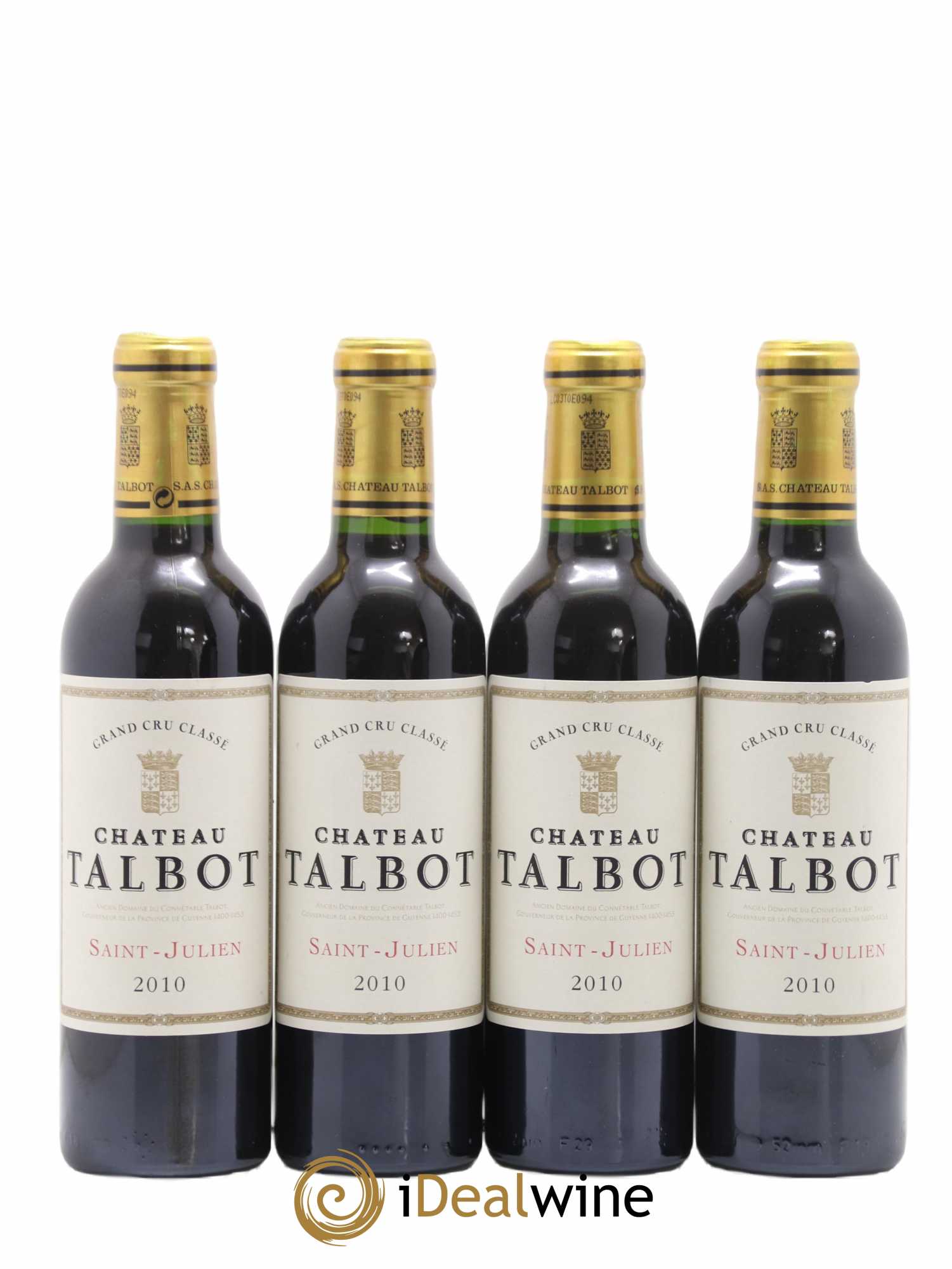 Château Talbot 4ème Grand Cru Classé 2010 - Lot de 12 demi bouteilles - 1