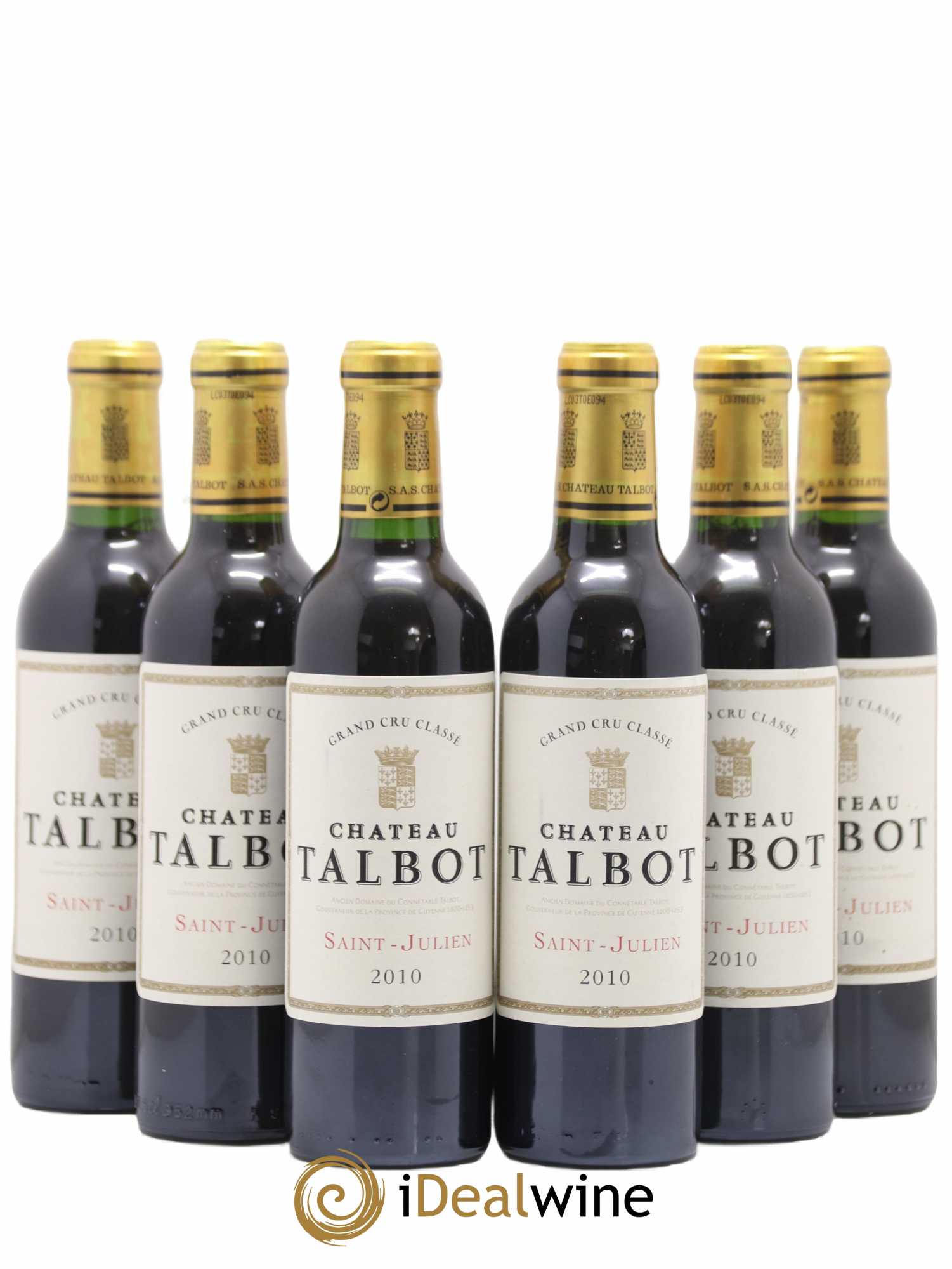 Château Talbot 4ème Grand Cru Classé (sans prix de réserve) 2010 - Lot de 6 demi bouteilles - 0
