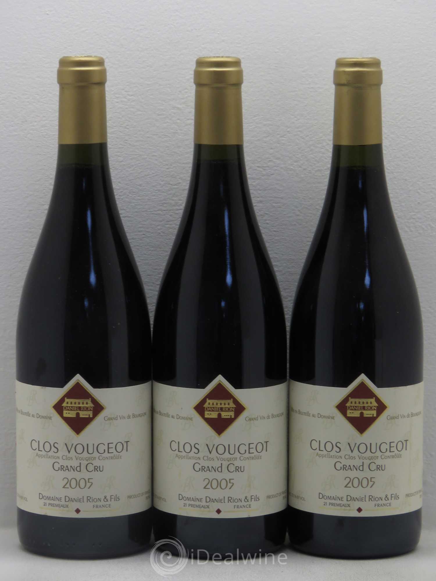 Clos de Vougeot Grand Cru 2005 - Lot de 3 bouteilles - 0