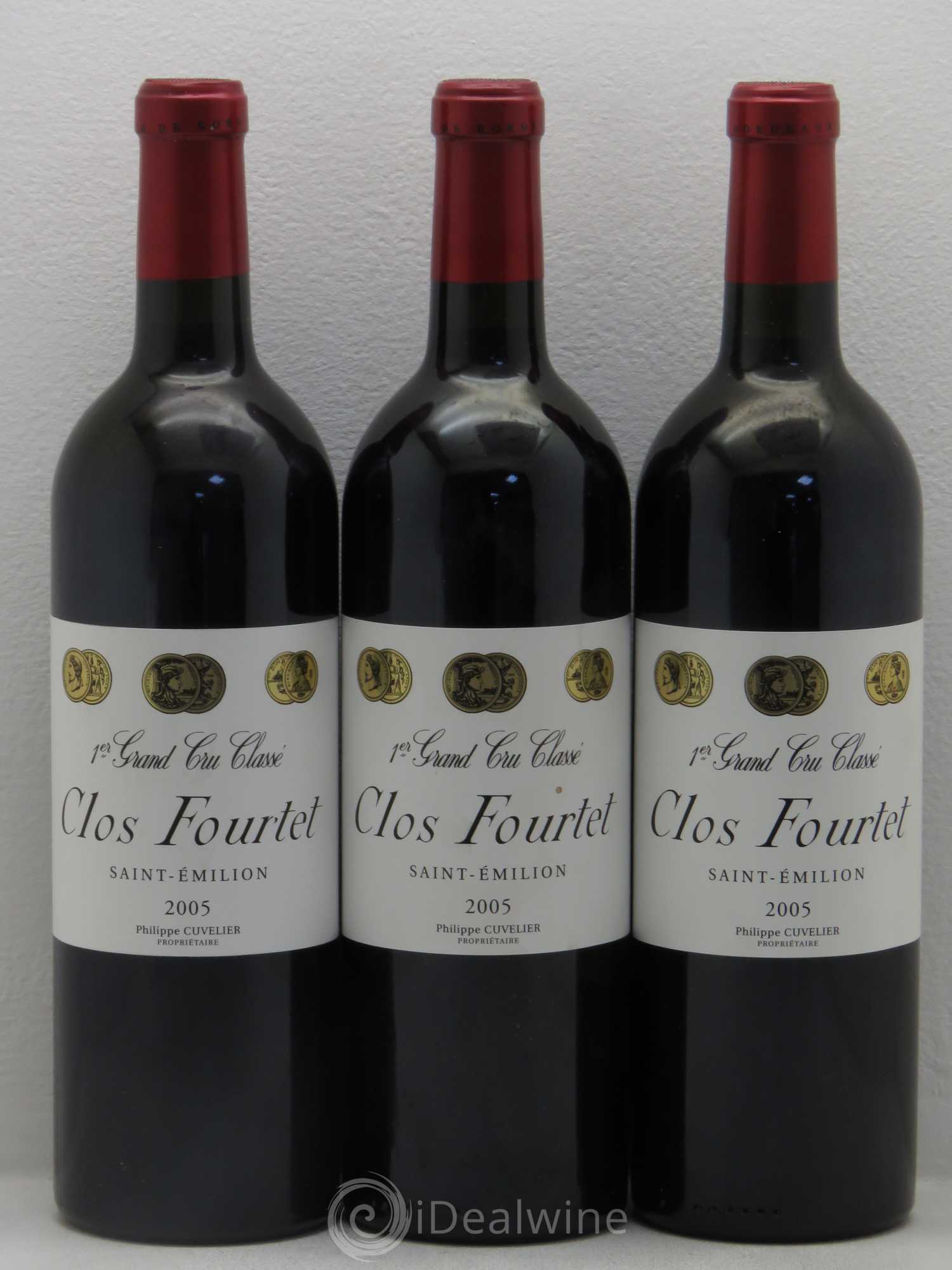 Clos Fourtet 1er Grand Cru Classé B 2005 - Lot de 3 bouteilles - 0