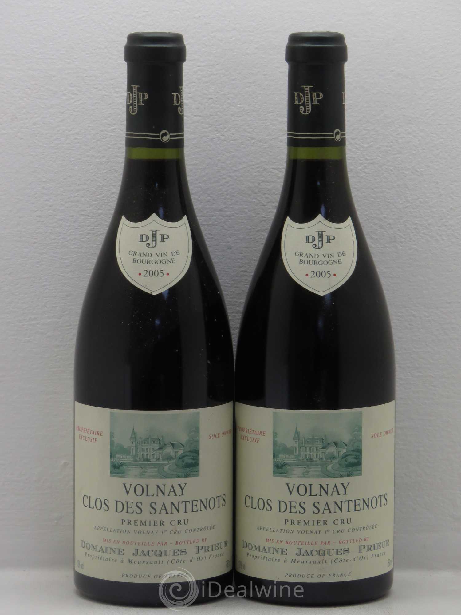 Volnay 1er Cru Santenots Jacques Prieur (Domaine) 2005 - Lot de 2 bouteilles - 0