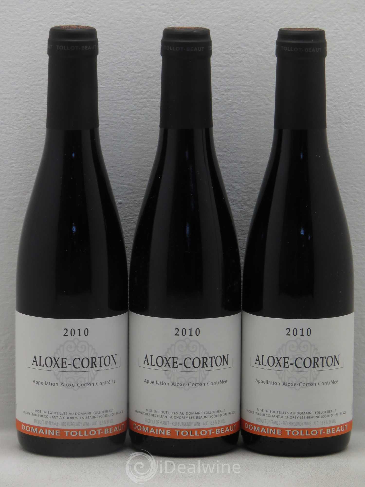 Aloxe-Corton Tollot Beaut (Domaine) 2010 - Lot de 3 demi bouteilles - 0