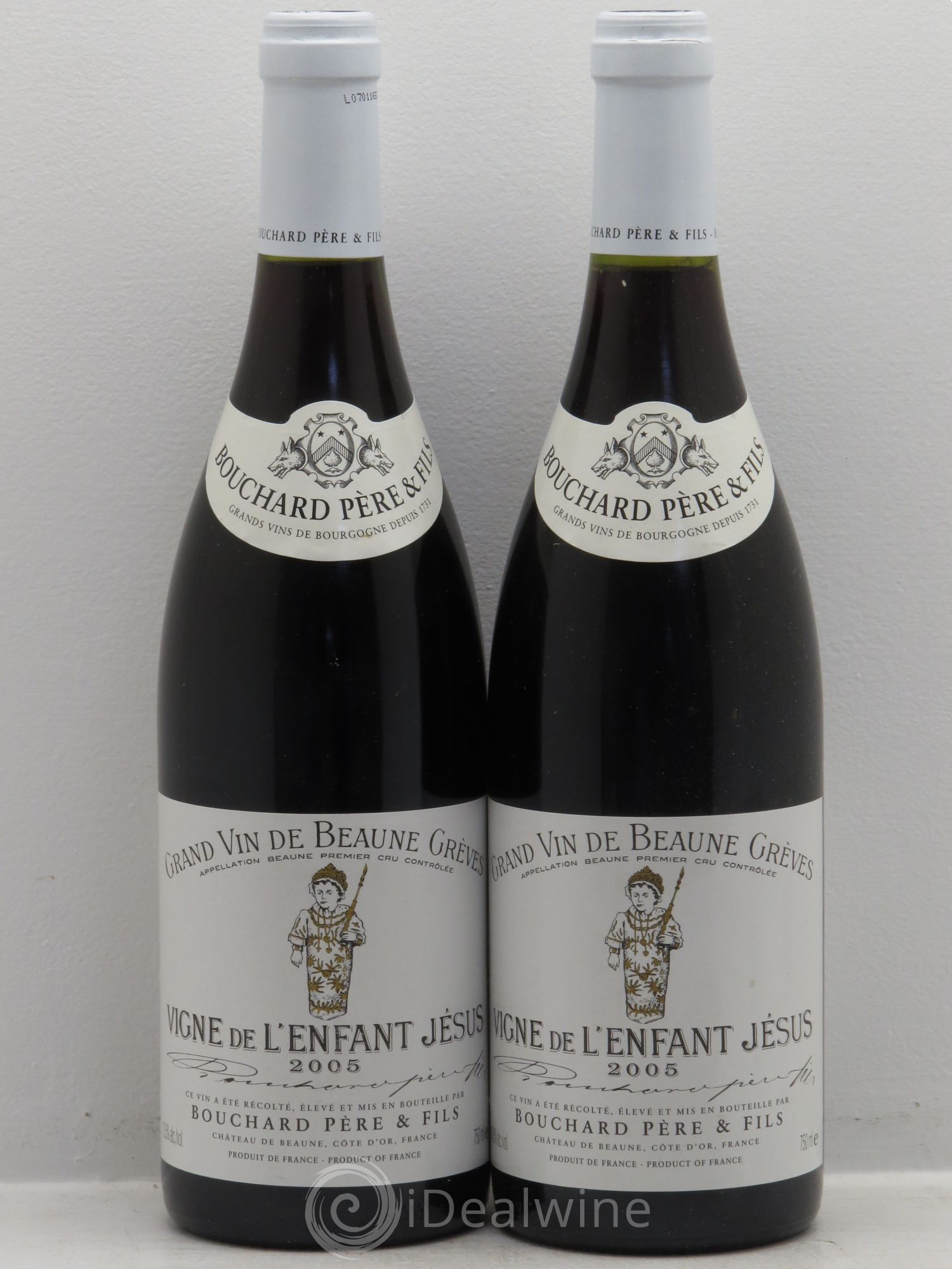 Beaune 1er Cru Grèves - Vigne de l'Enfant Jésus Bouchard Père & Fils 2005 - Lot de 2 bouteilles - 0