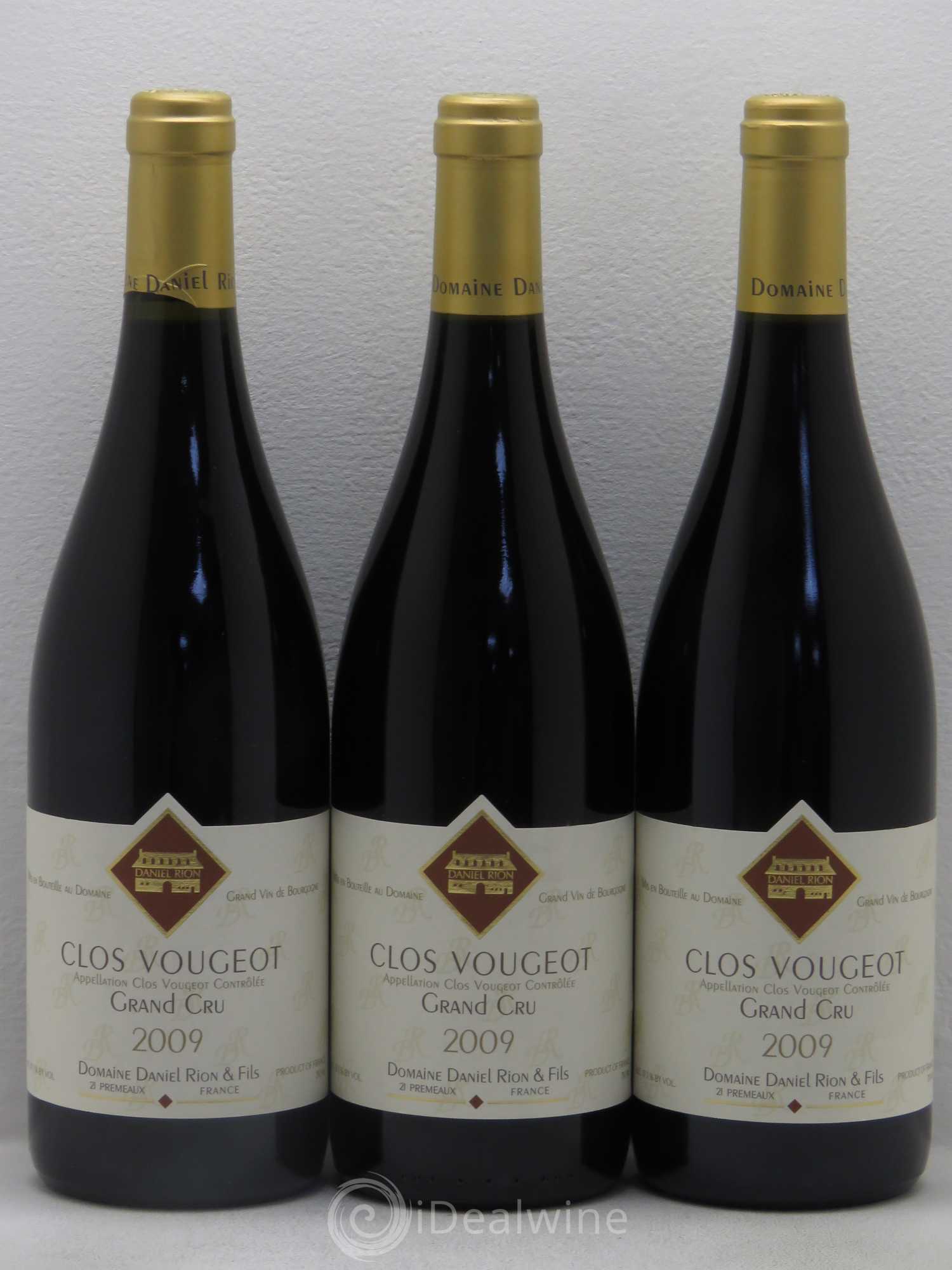Clos de Vougeot Grand Cru 2009 - Lot de 3 bouteilles - 0