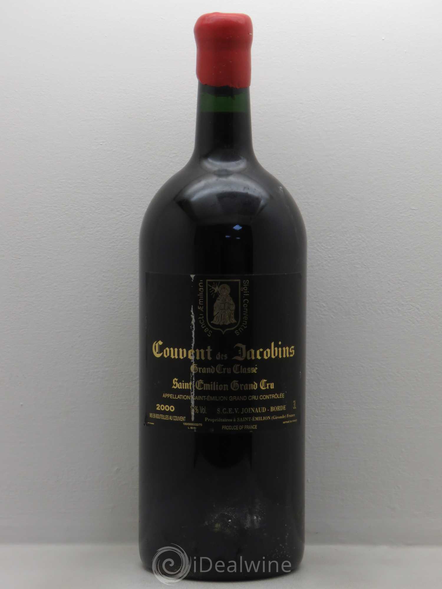 Château Couvent des Jacobins Grand Cru Classé 2000 - Lot de 1 double magnum - 0