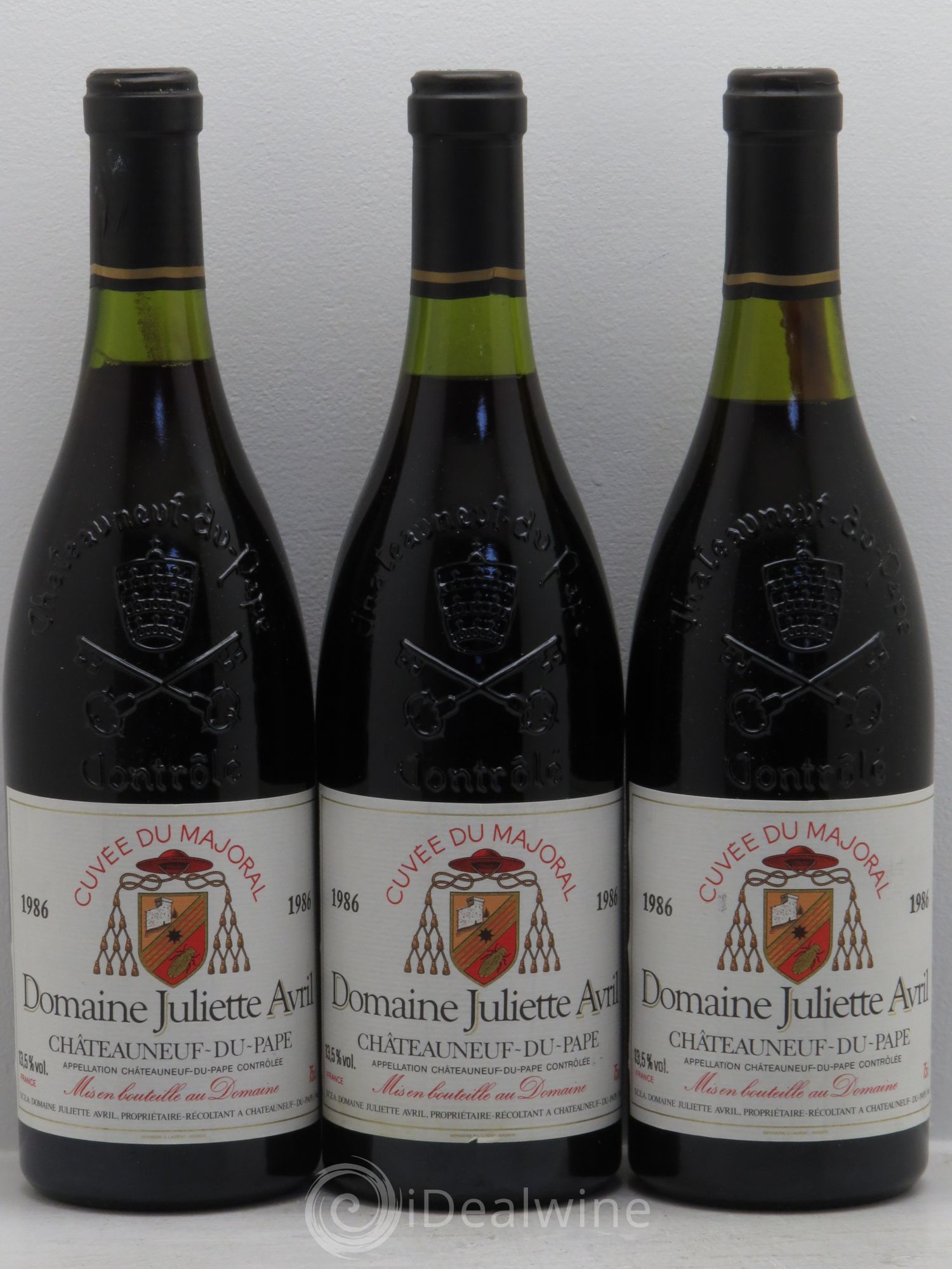 Châteauneuf-du-Pape Cuvée du Majoral Juliette Avril 1986 - Posten von 3 Flaschen - 0
