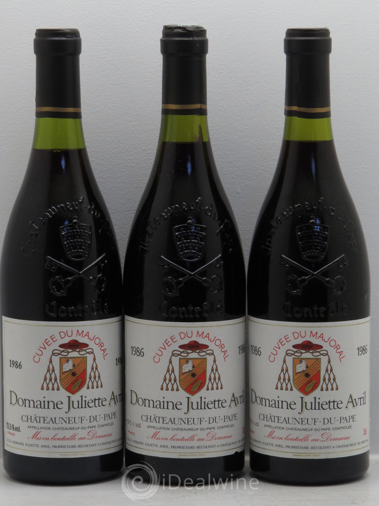 Châteauneuf-du-Pape Cuvée du Majoral Juliette Avril 1986 - Posten von 3 Flaschen - 0