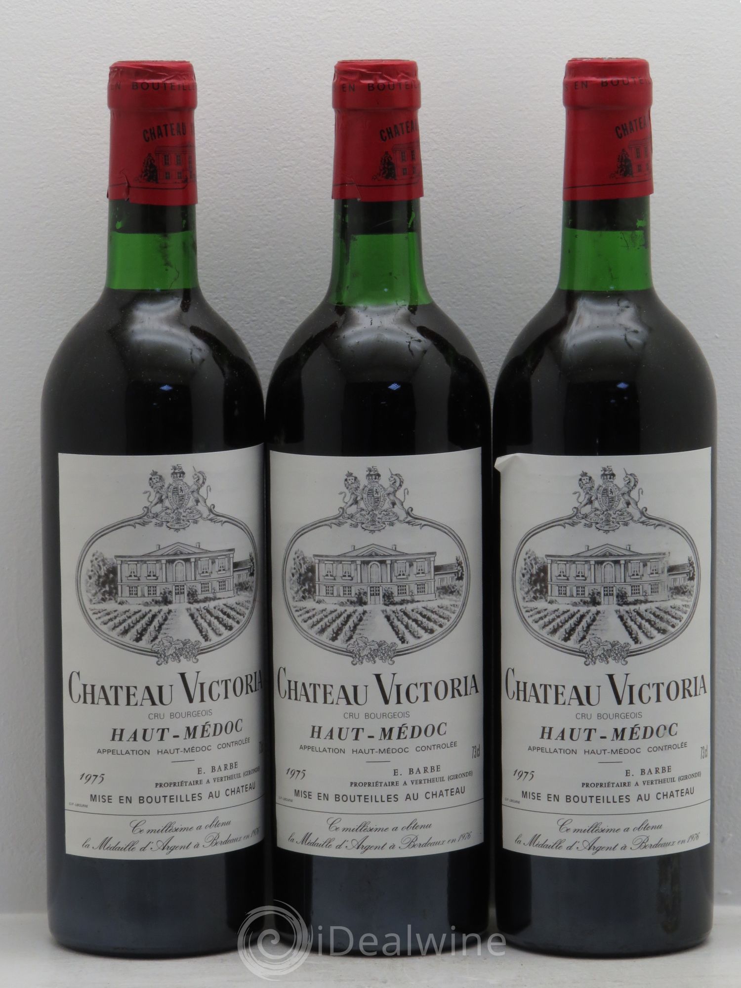 Château Victoria Cru Bourgeois 1975 - Lot de 3 bouteilles - 0