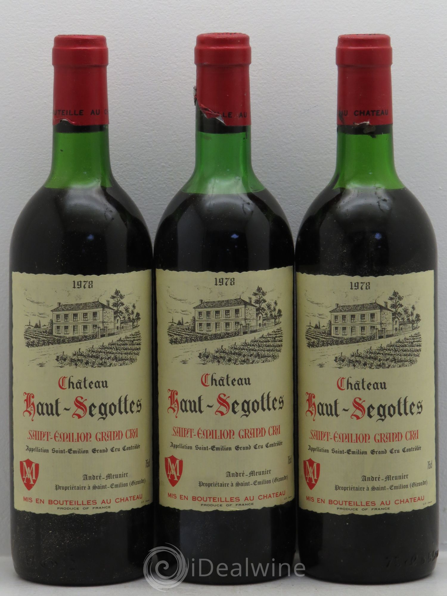 Saint-Émilion Château Haut Segottes 1978 - Posten von 3 Flaschen - 0