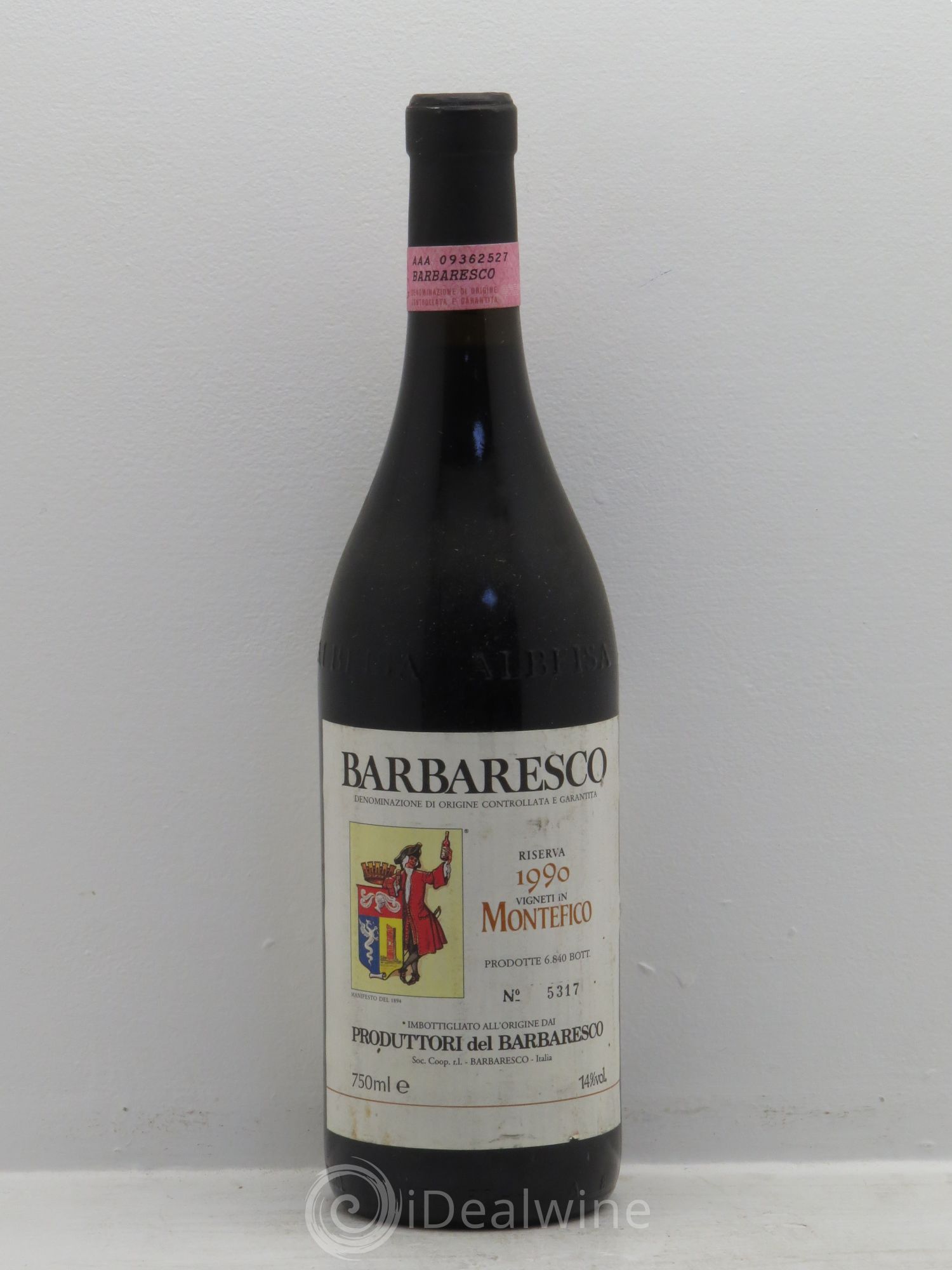 Barbaresco DOCG Montefico 1990 - Posten von 1 Flasche - 0