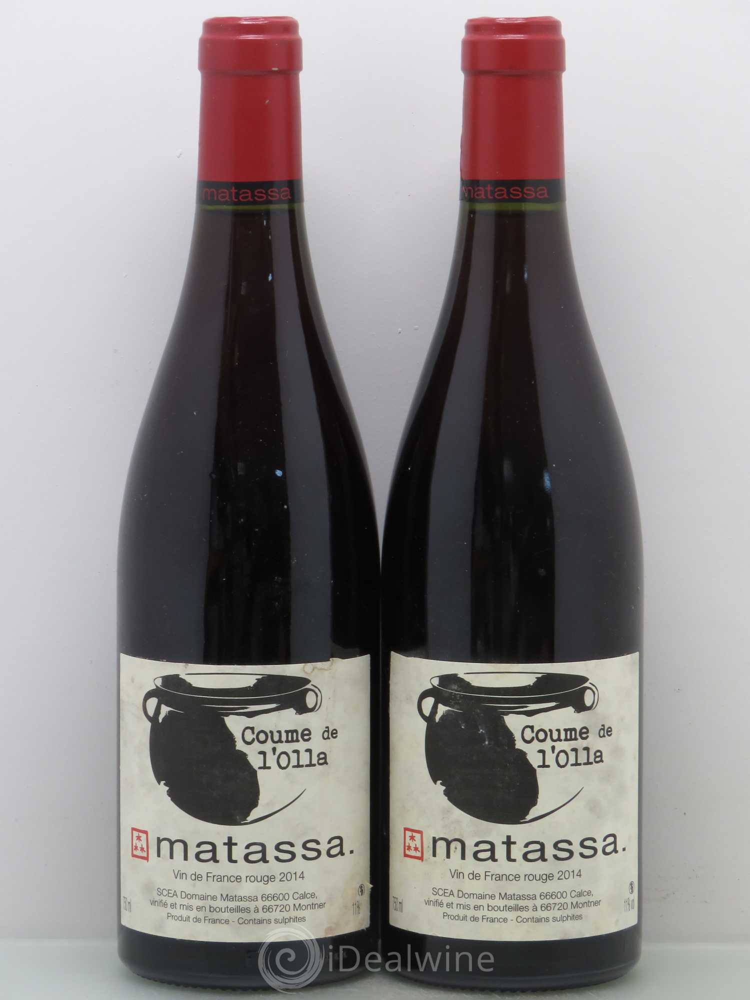 Côtes Catalanes (VDP des Côtes Catalanes) Matassa Coume de l'Olla (sans prix de réserve) 2014 - Posten von 2 Flaschen - 0