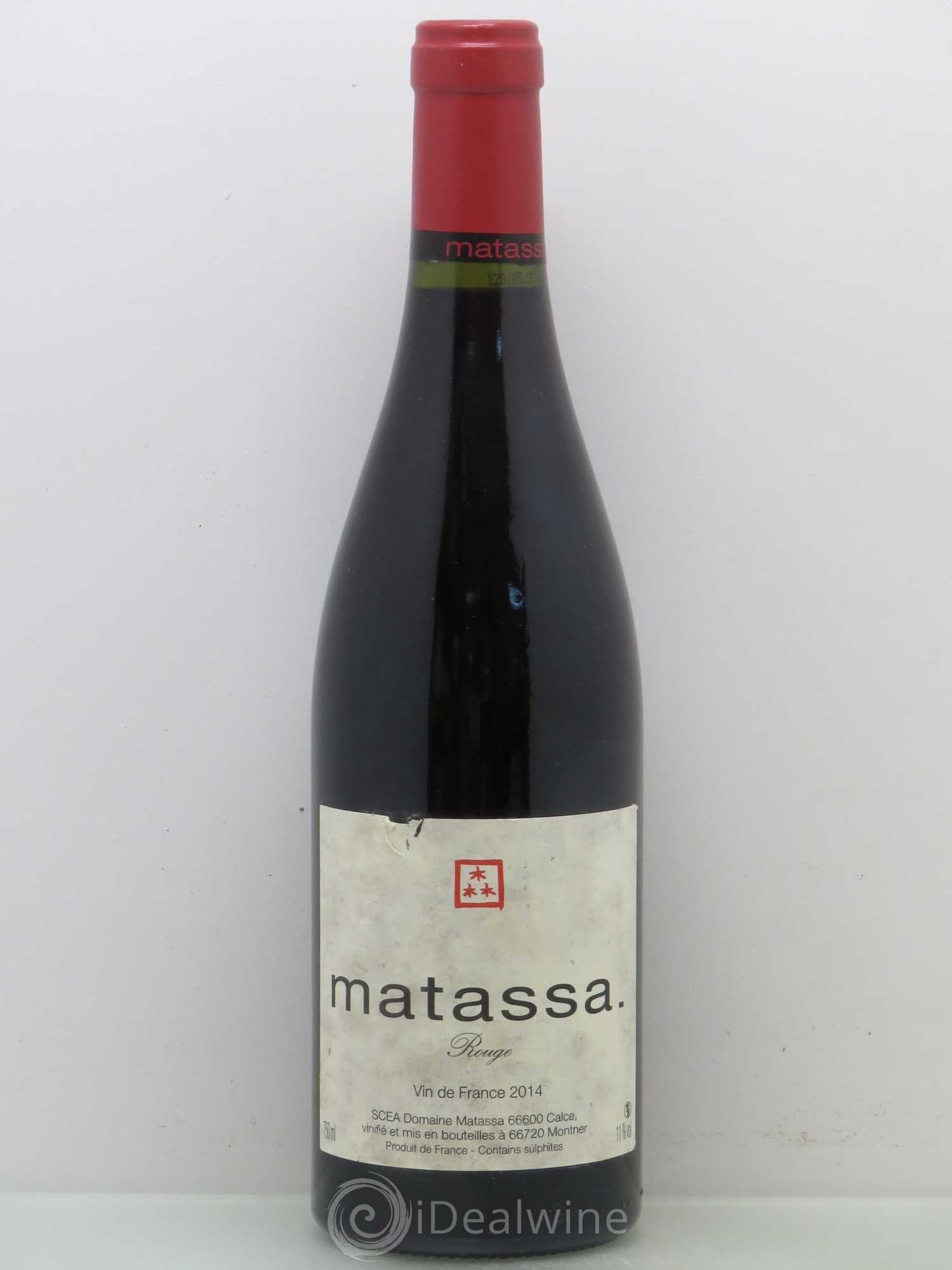 Divers Vin de France Matassa (sans prix de réserve) 2014 - Posten von 1 Flasche - 0