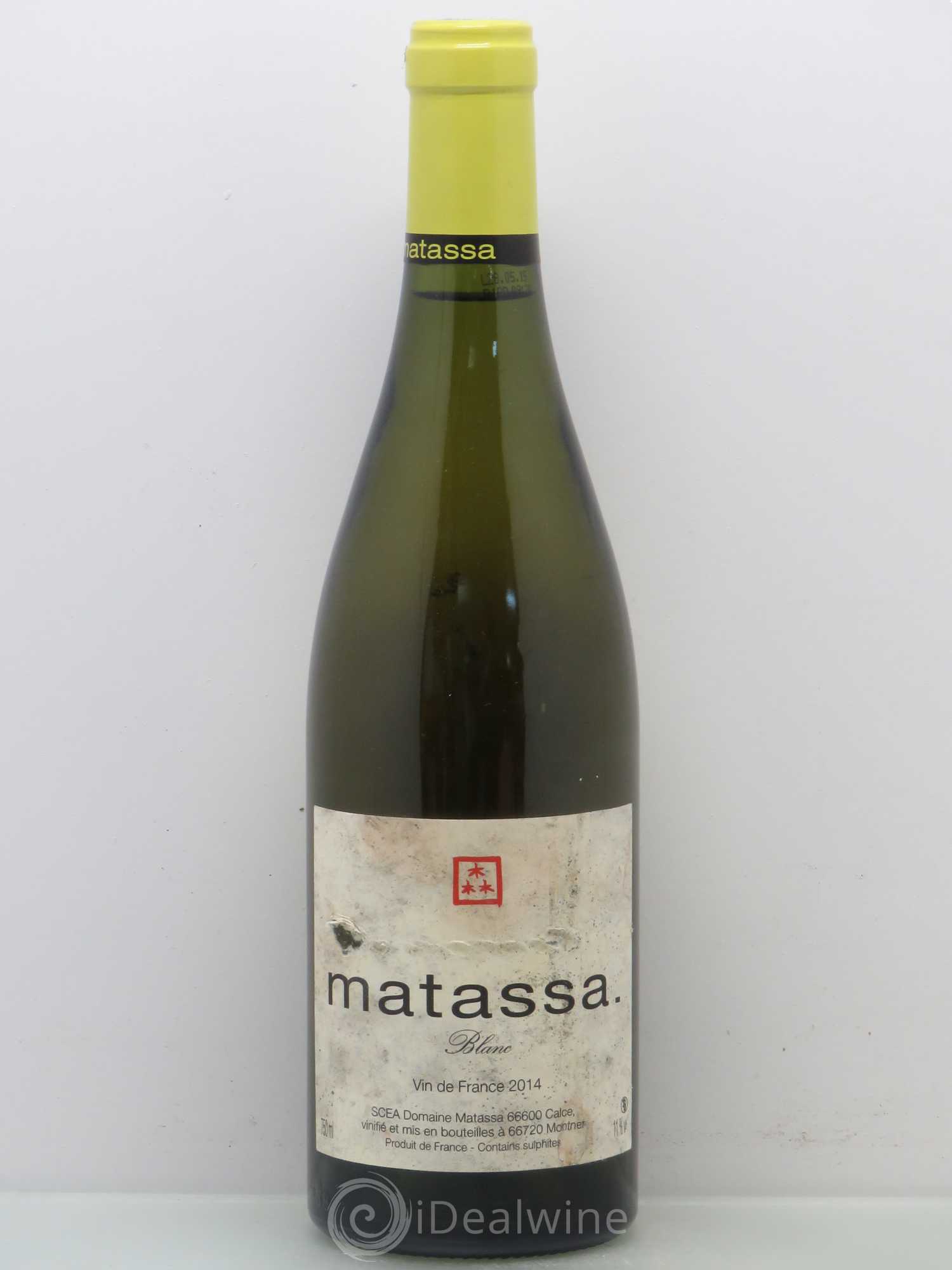 Vin de France Matassa (sans prix de réserve) 2014 - Posten von 1 Flasche - 0