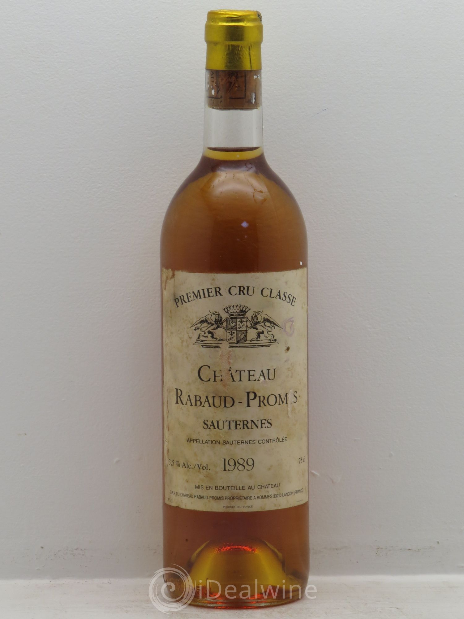 Château Rabaud Promis 1er Grand Cru Classé 1989 - Posten von 1 Flasche - 0