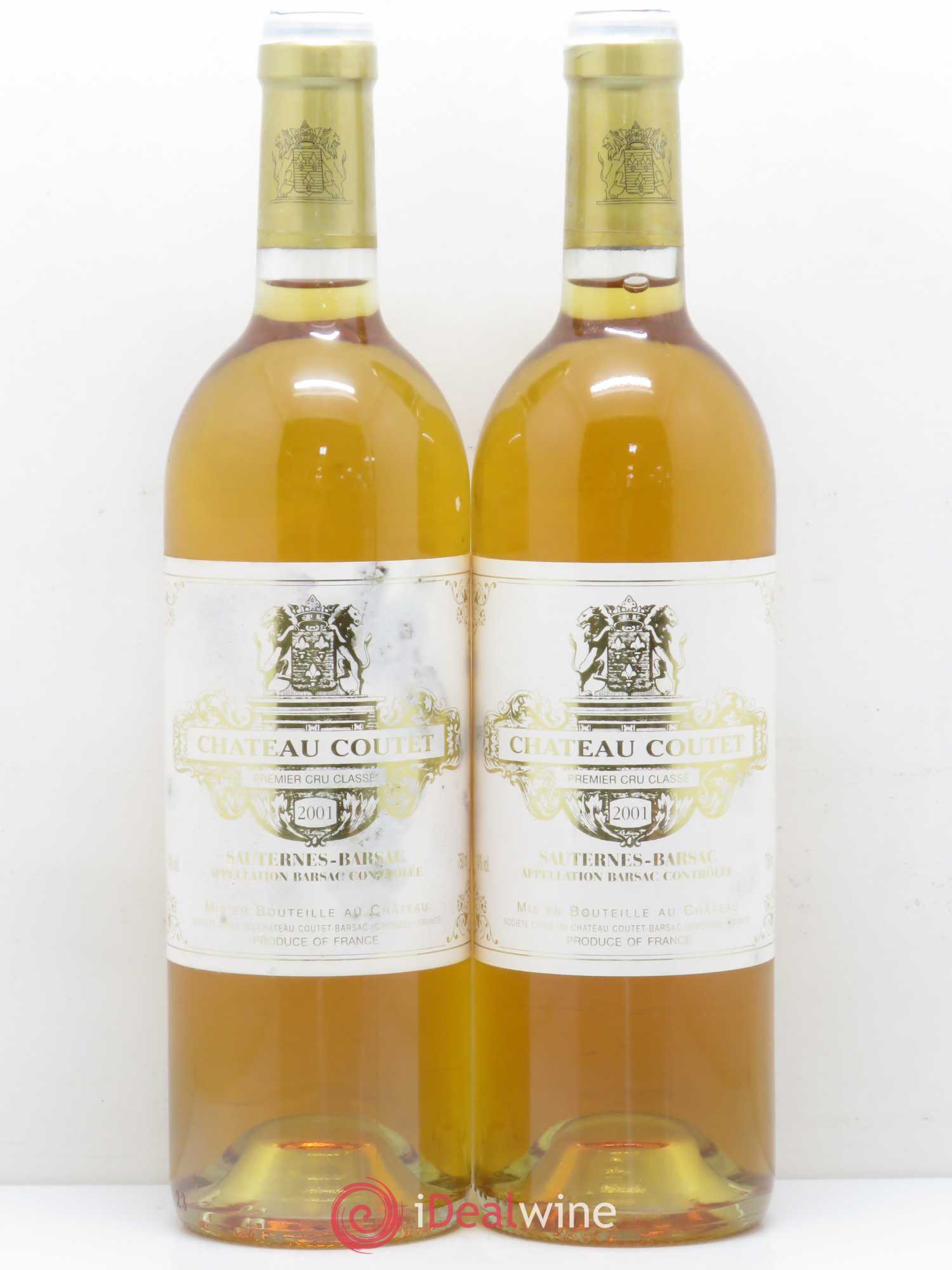Château Coutet 1er Grand Cru Classé (senza prezzo di riserva) 2001 - Lotto di 2 bottiglie - 0