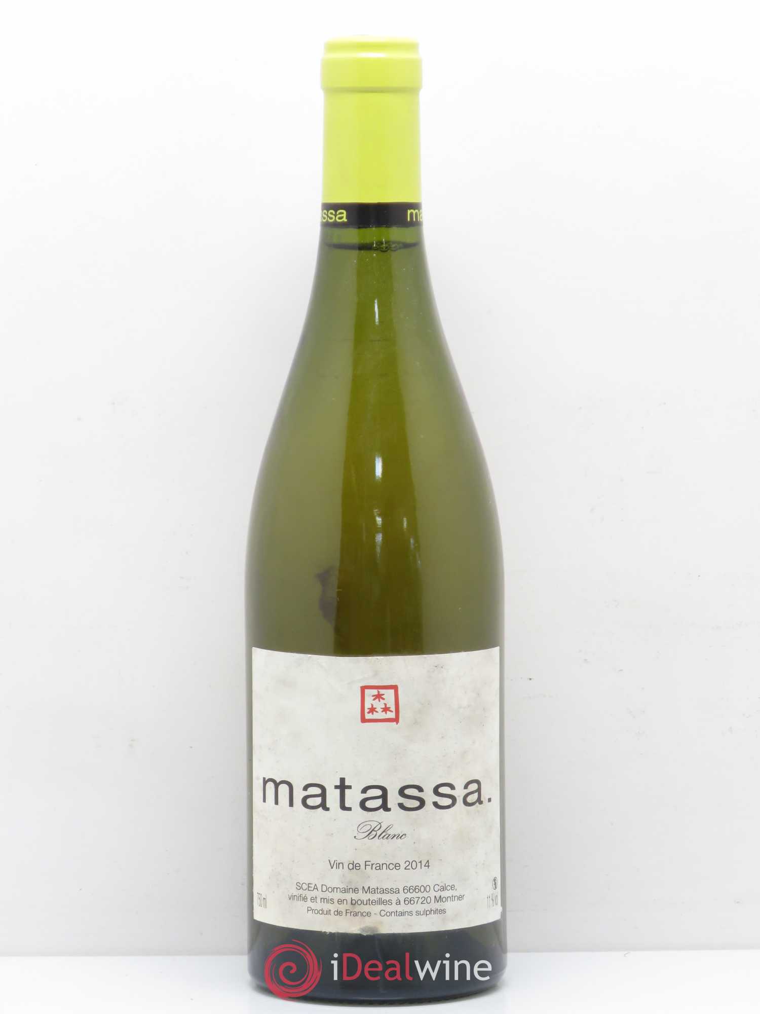 Vin de France Matassa (sans prix de réserve) 2014 - Posten von 1 Flasche - 0