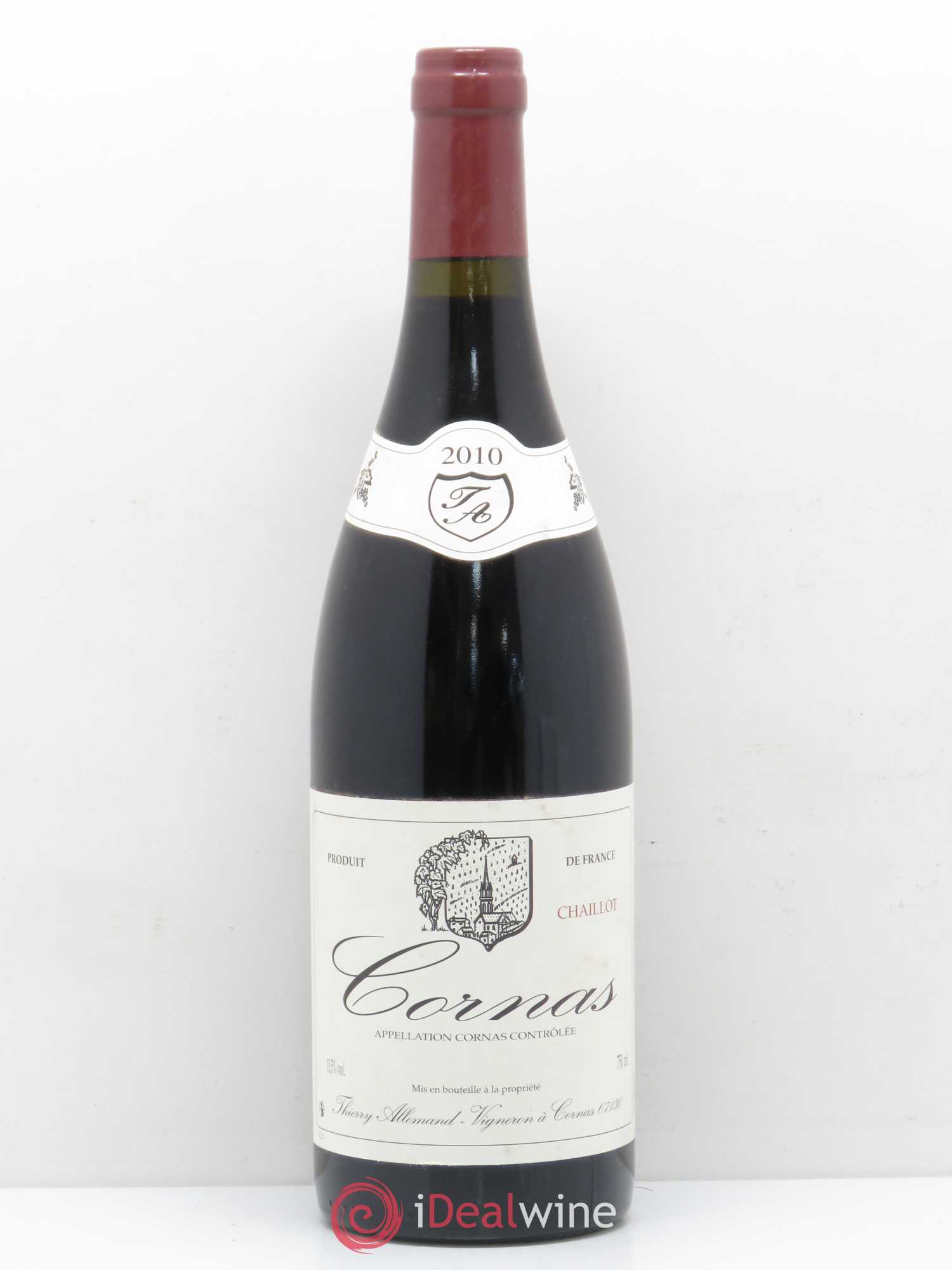 Cornas Chaillot Thierry Allemand (sans prix de réserve) 2010 - Lot de 1 bouteille - 0