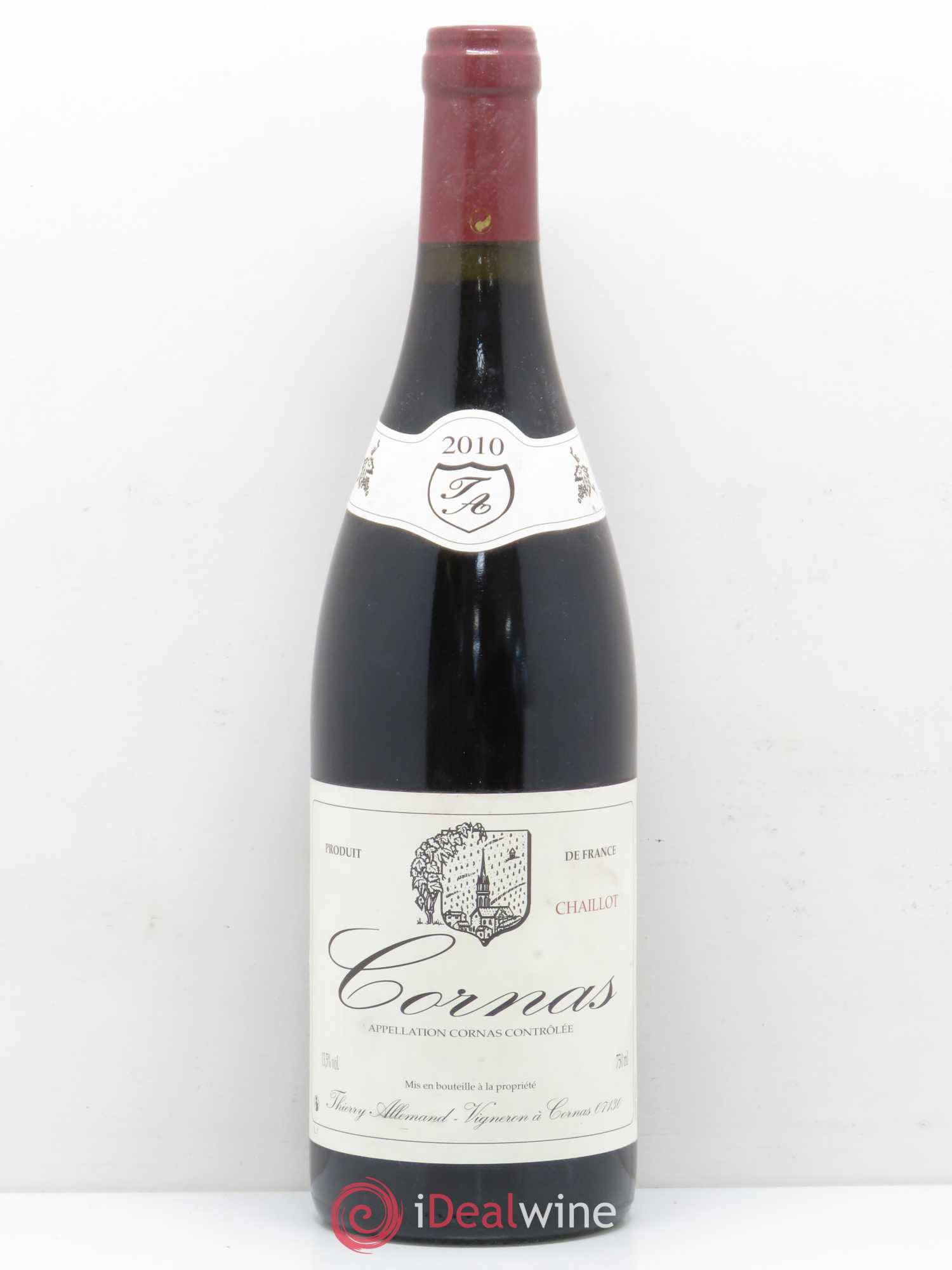 Cornas Chaillot Thierry Allemand (sans prix de réserve) 2010 - Lot de 1 bouteille - 0