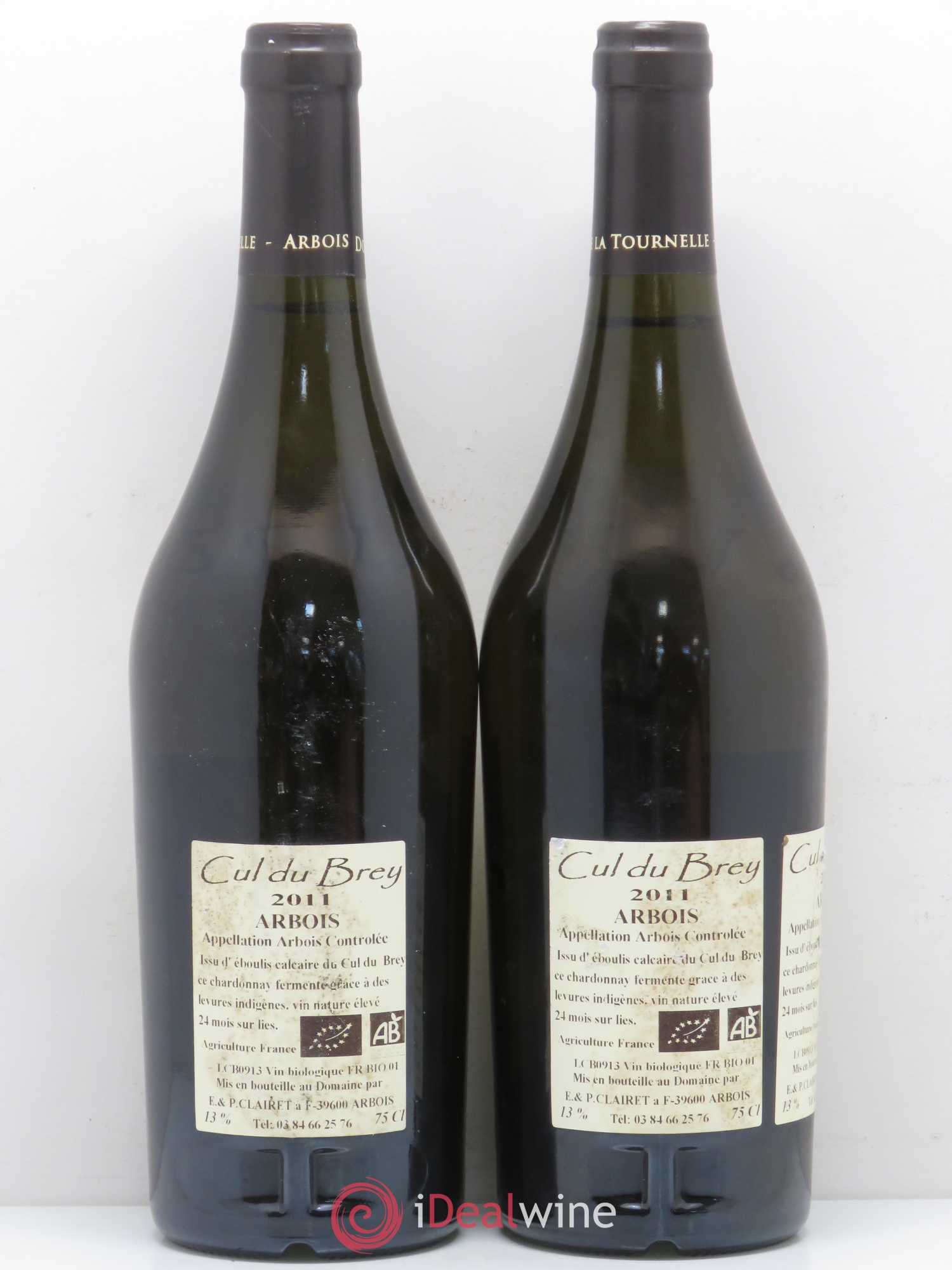 Arbois Chardonnay Cul du Brey Domaine de La Tournelle (sans prix de réserve) 2011 - Posten von 2 Flaschen - 1