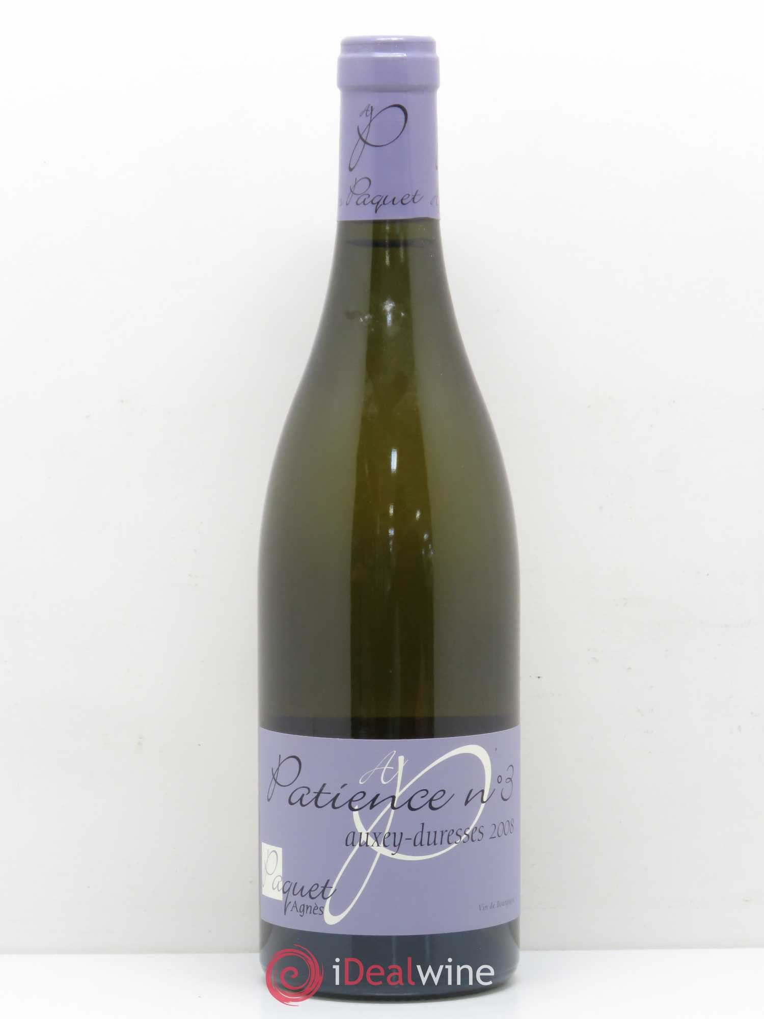 Auxey-Duresses Patience N°3 Agnes Paquet (sans prix de réserve) 2008 - Posten von 1 Flasche - 0
