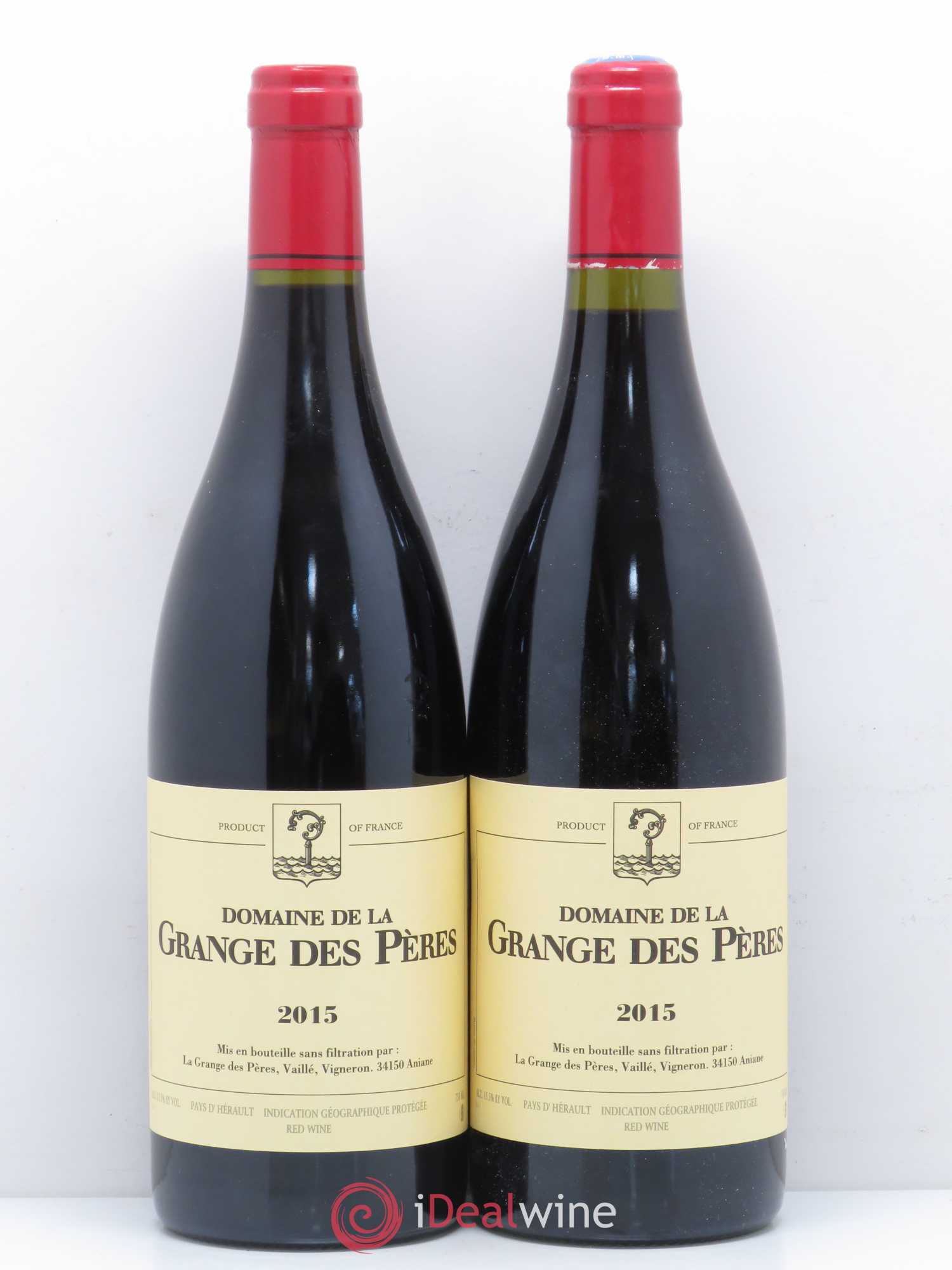 Pays d'Hérault Grange des Pères Laurent Vaillé (sans prix de réserve) 2015 - Lot de 2 bouteilles - 0