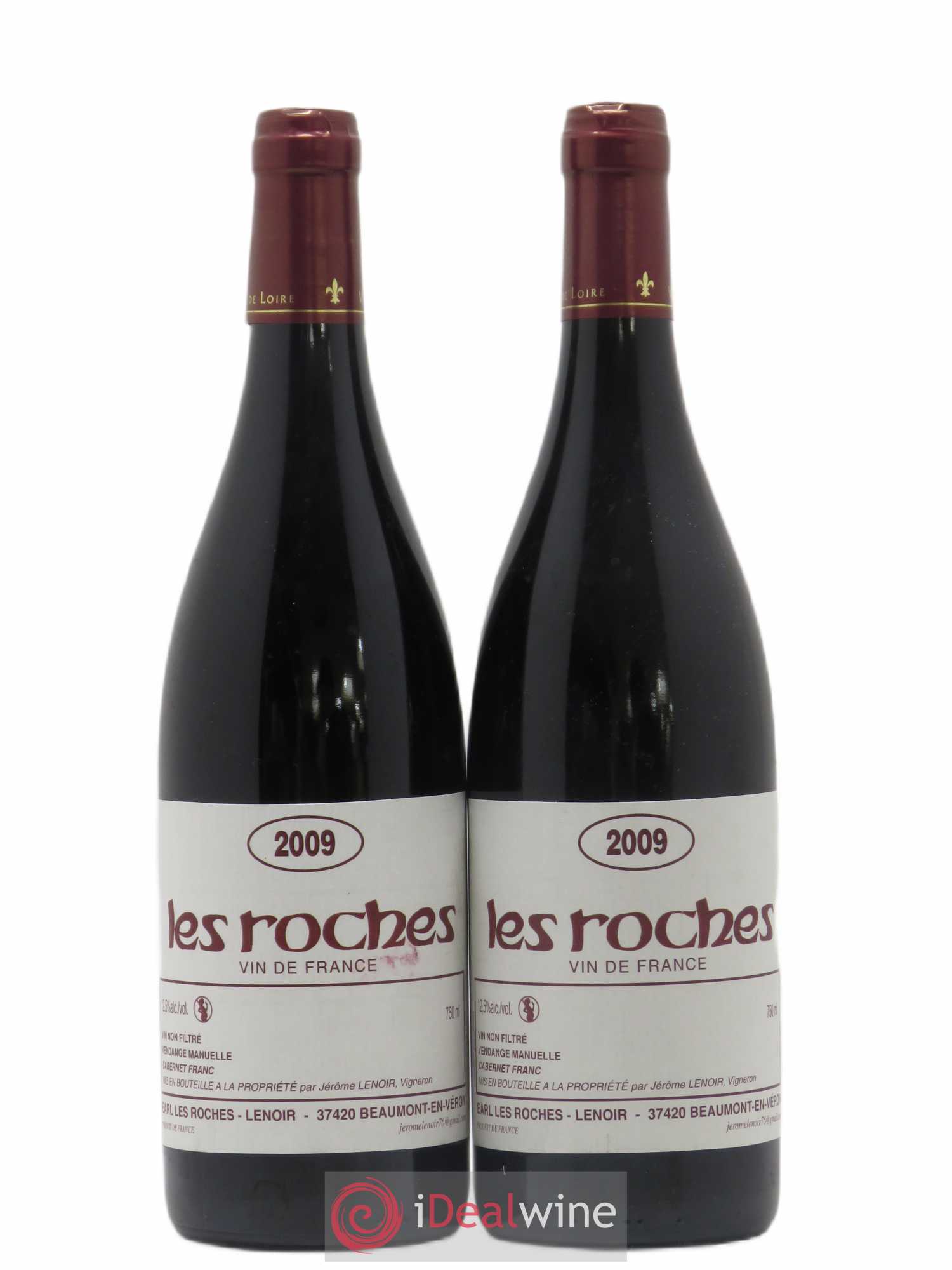 Vin de France Les Roches Lenoir (Domaine) (sans prix de réserve) 2009 - Lot de 2 bouteilles - 0