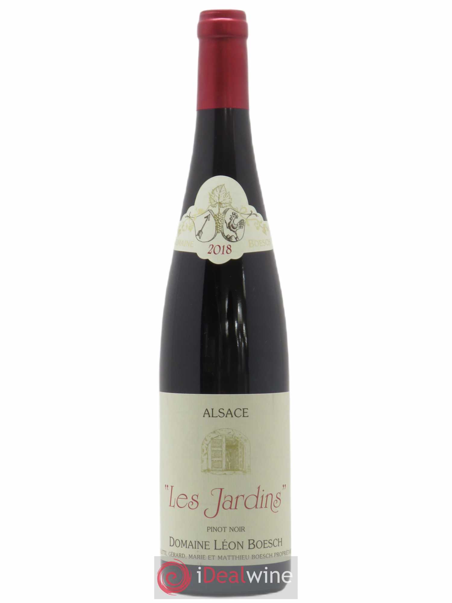 Alsace Pinot Noir Les Jardins Domaine Léon Boesch (sans prix de réserve) 2018 - Posten von 1 Flasche - 0