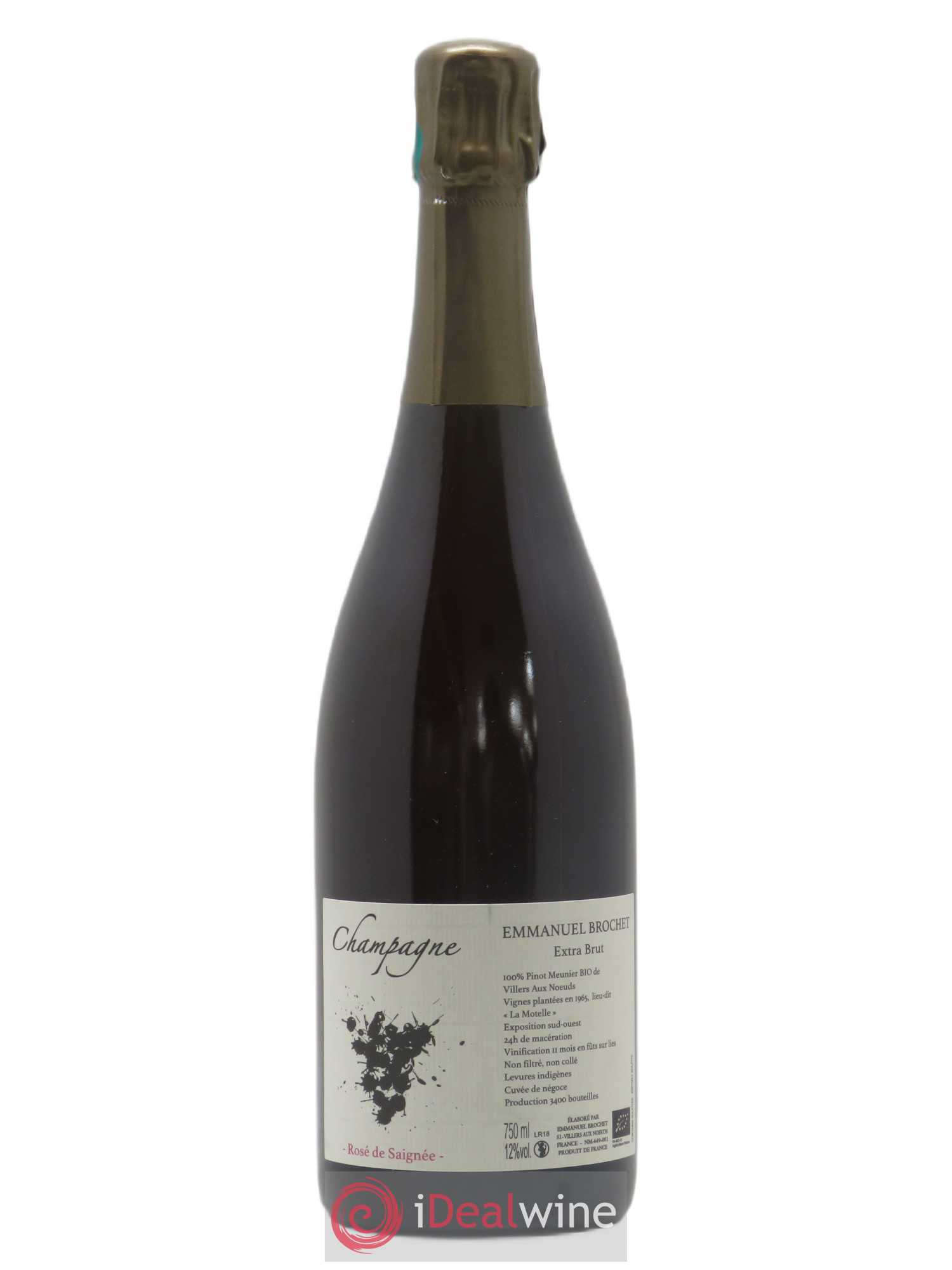 Champagne - Rosé de saignée Extra Brut Emmanuel Brochet (sans prix de réserve) - Posten von 1 Flasche - 0