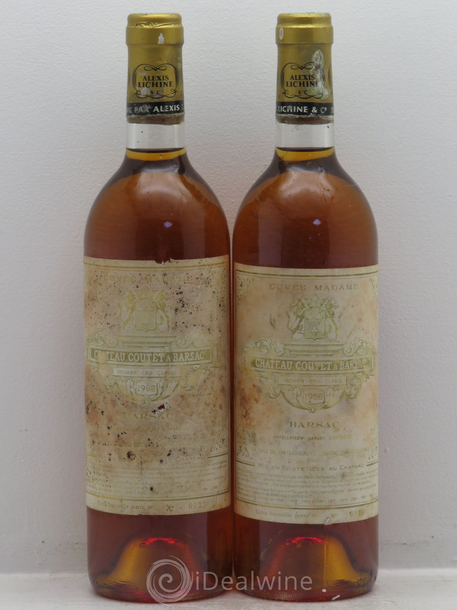 Château Coutet - Cuvée Madame 1er Grand Cru Classé 1988 - Lotto di 2 bottiglie - 0