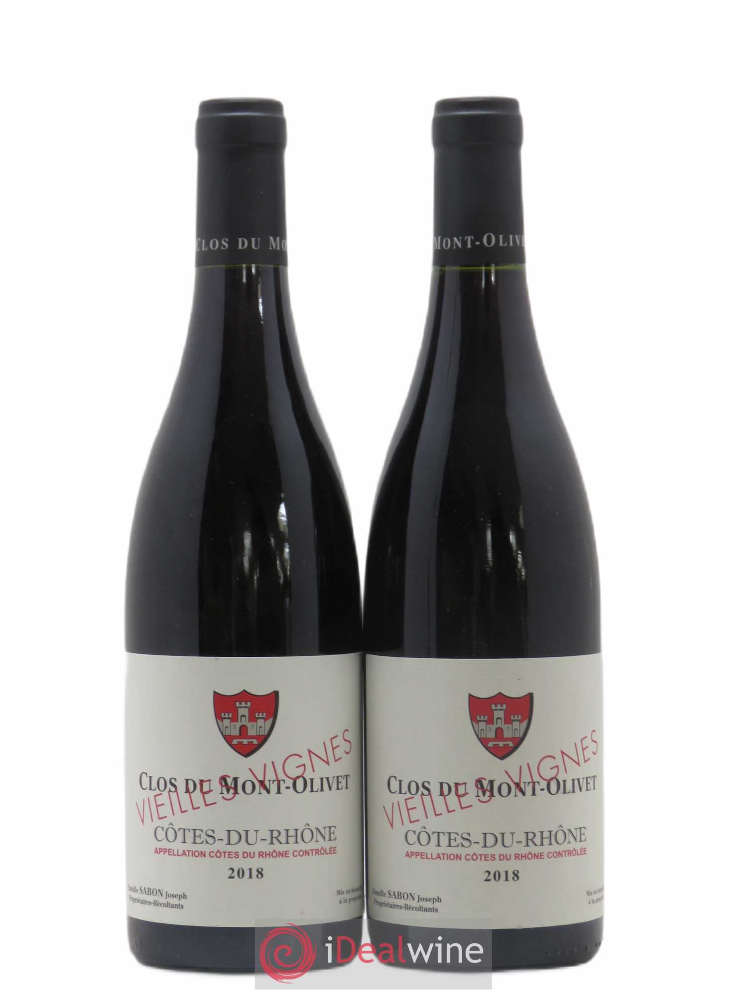 Côtes-du-Rhône Vieilles Vignes Clos du Mont-Olivet (sans prix de réserve) 2018 - Lot de 2 bouteilles - 0