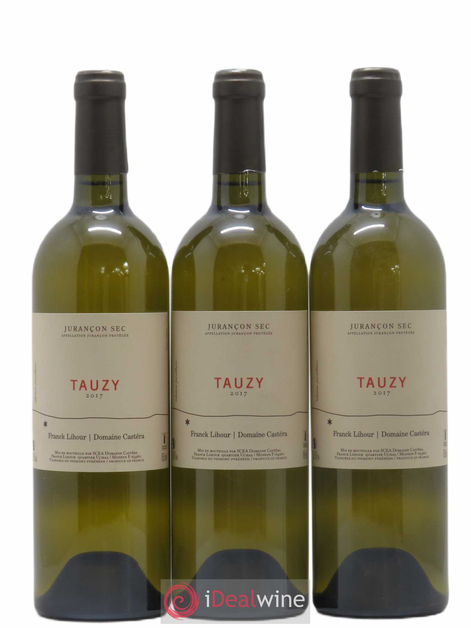 Jurançon Sec Castéra (Domaine) Tauzy Franck Lihour (sans prix de réserve) 2017 - Lot de 3 bouteilles - 0