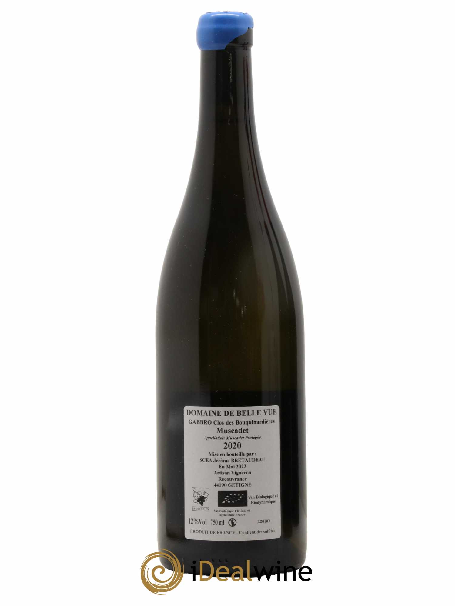 Muscadet-Sèvre-et-Maine Gabbro Jérôme Bretaudeau - Domaine de Bellevue 2020 - Lot de 1 bouteille - 1