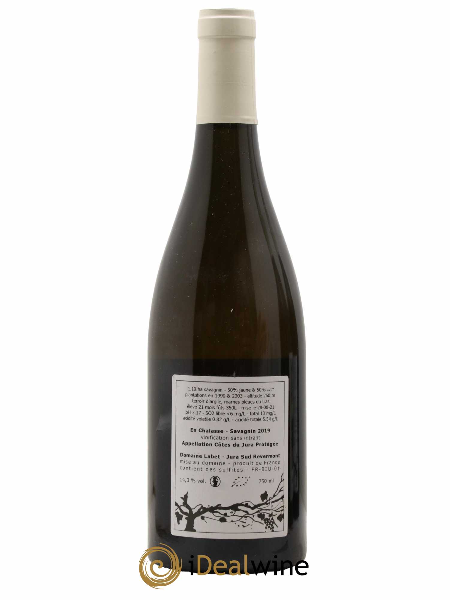 Côtes du Jura Fleur de Savagnin En Chalasse Romain - Julien - Charline Labet 2019 - Lot de 1 bouteille - 1
