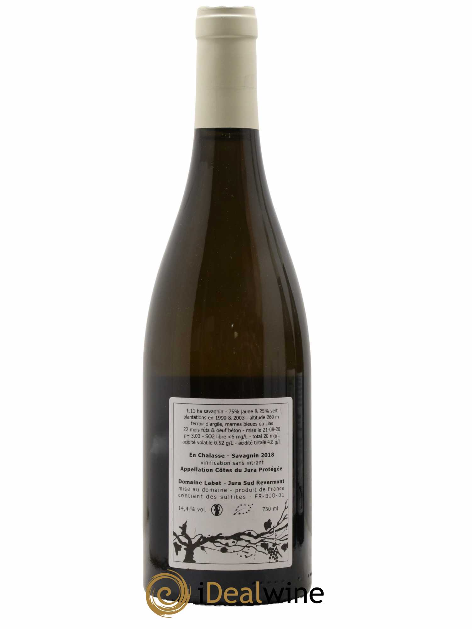 Côtes du Jura Fleur de Savagnin En Chalasse Romain - Julien  - Charline Labet 2018 - Lot de 1 bouteille - 1
