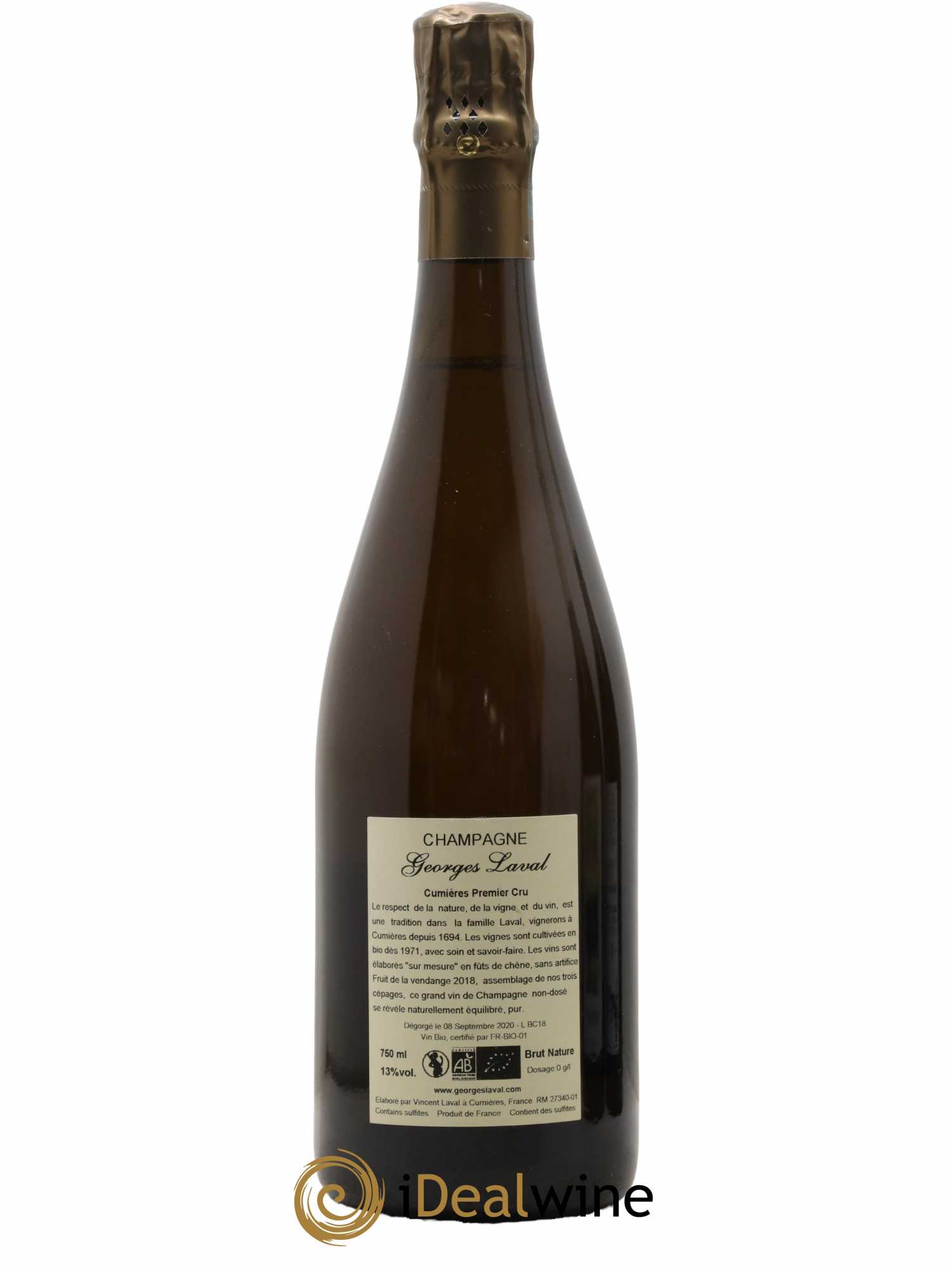 Cumières 1er Cru Brut Nature Georges Laval - Lot de 1 bouteille - 1