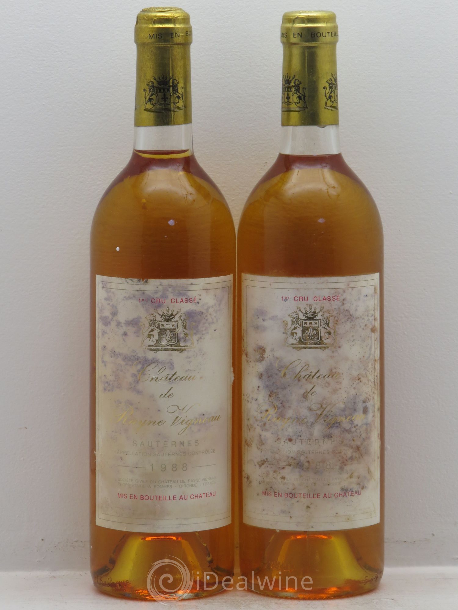 Château de Rayne Vigneau 1er Grand Cru Classé 1988 - Lotto di 2 bottiglie - 0