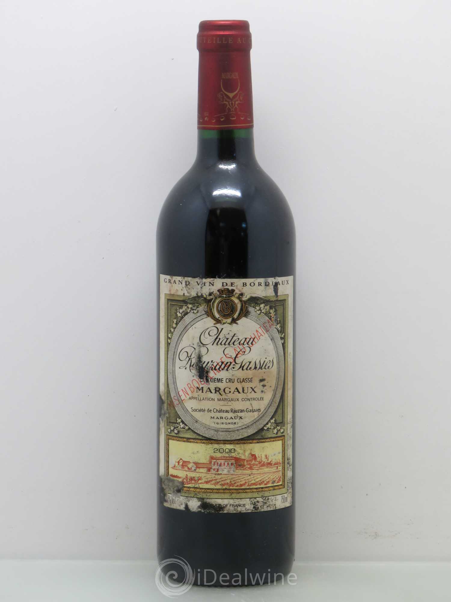 Château Rauzan-Gassies 2ème Grand Cru Classé (sans prix de réserve) 2000 - Lot de 1 bouteille - 0