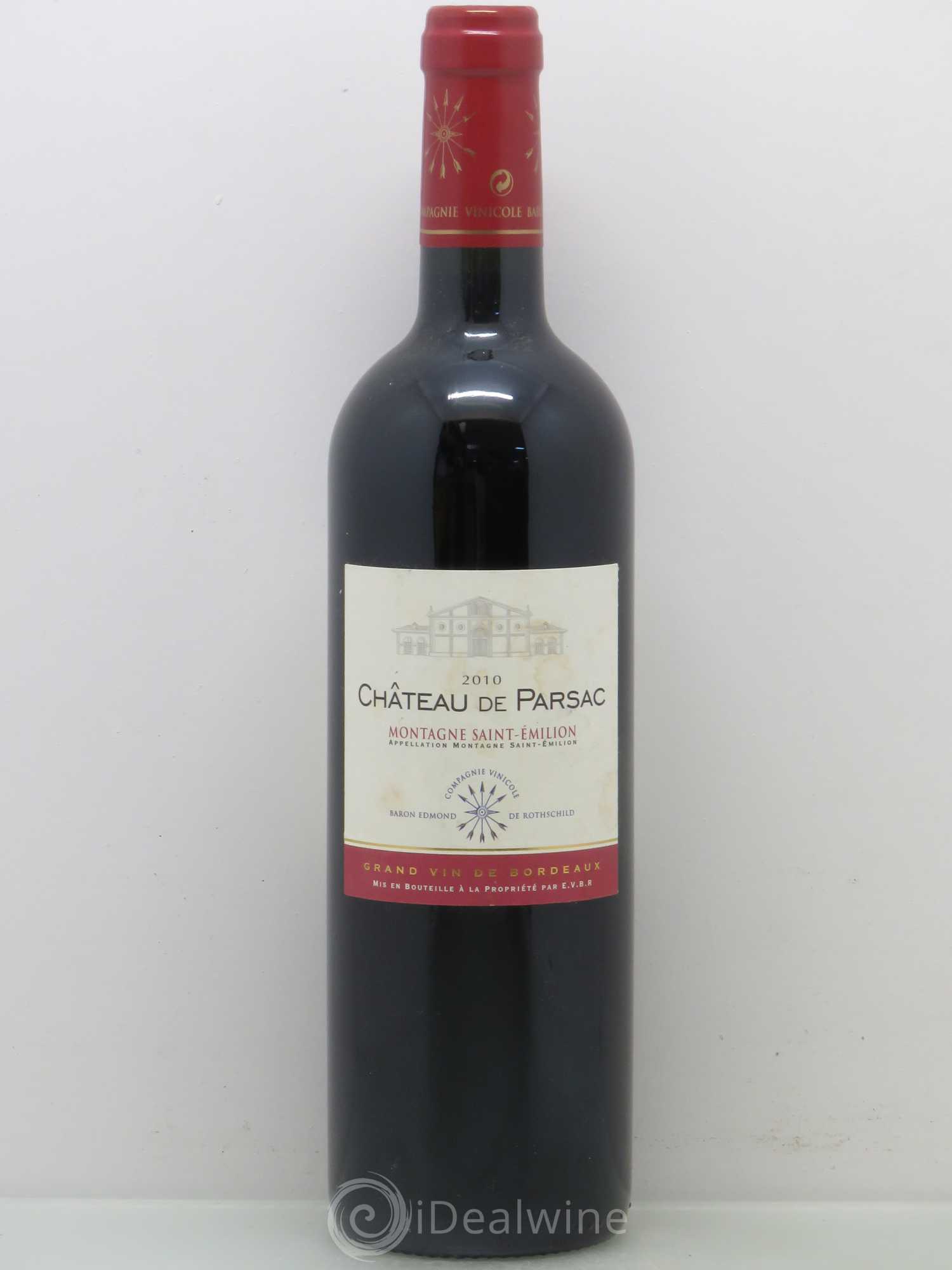 Bordeaux Château De Parsac Montagne St Emilion (sans prix de réserve) 2010 - Posten von 1 Flasche - 0