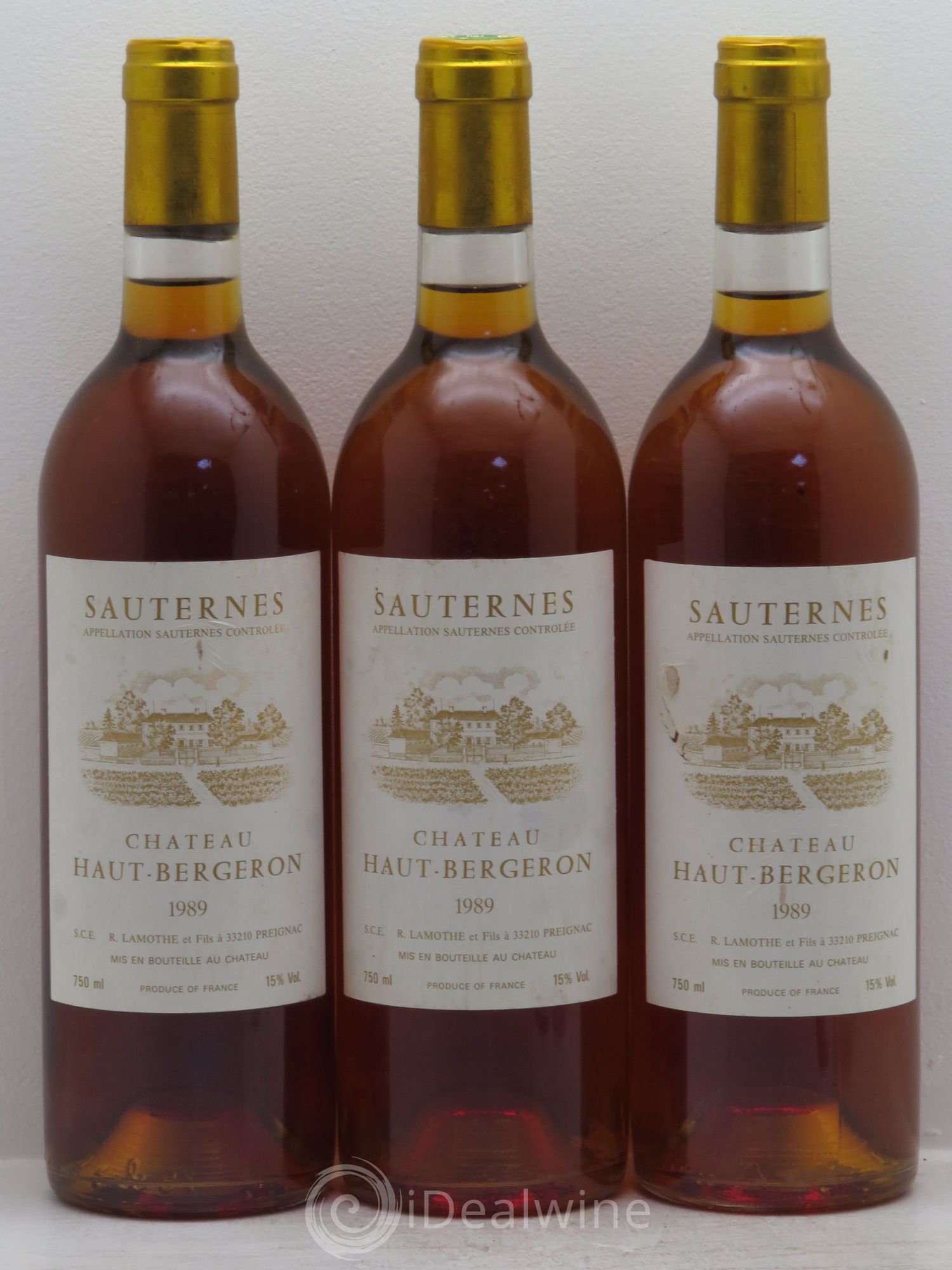 Château Haut-Bergeron 1989 - Lotto di 3 bottiglie - 0