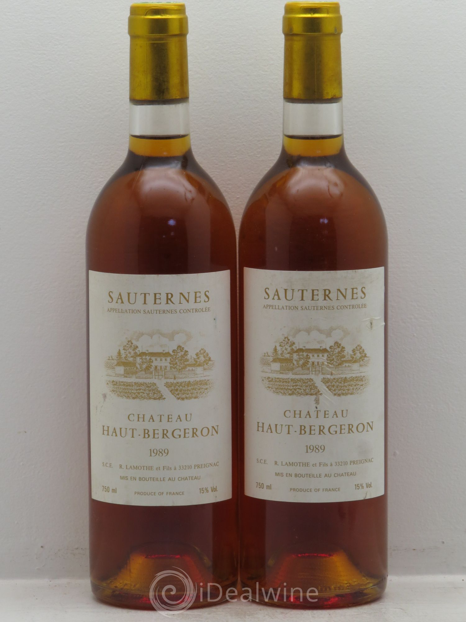 Château Haut-Bergeron 1989 - Lot de 2 bouteilles - 0