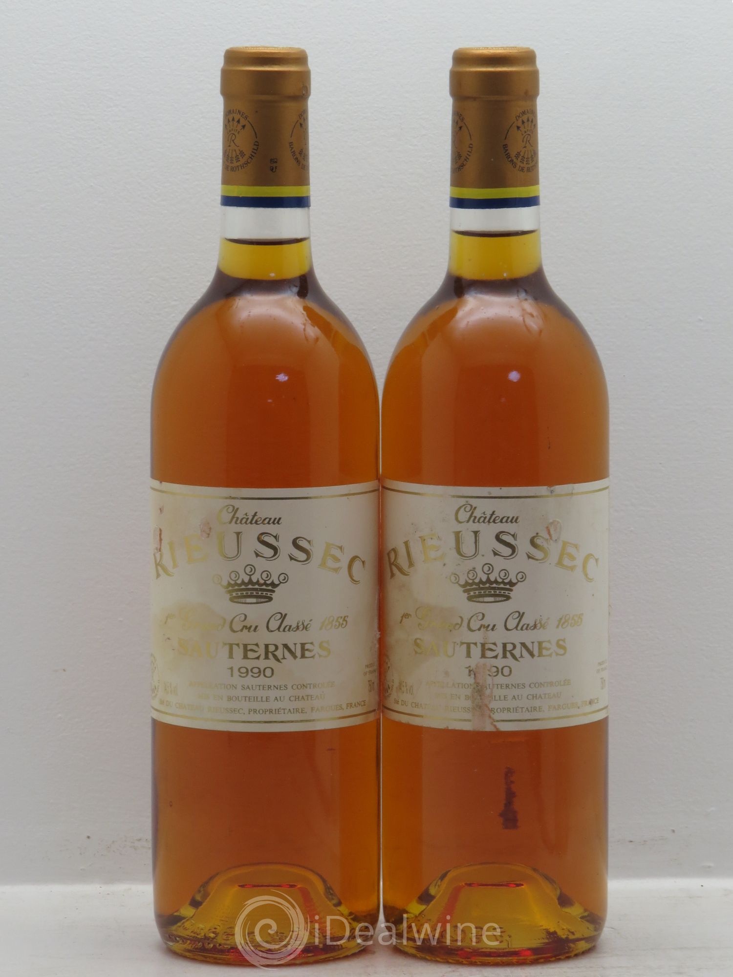 Château Rieussec 1er Grand Cru Classé 1990 - Lotto di 2 bottiglie - 0