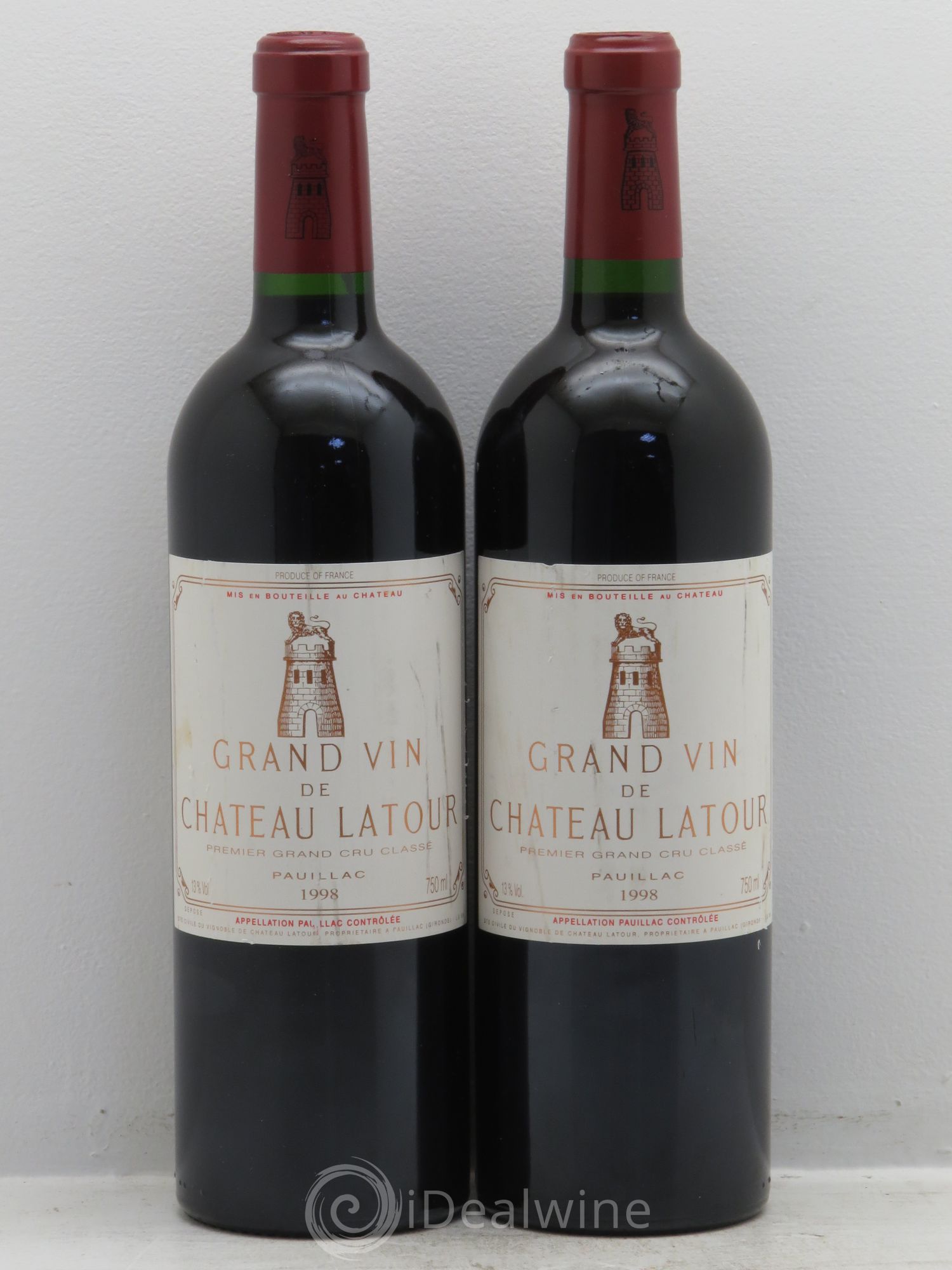 Château Latour 1er Grand Cru Classé 1998 - Lot de 2 bouteilles - 0