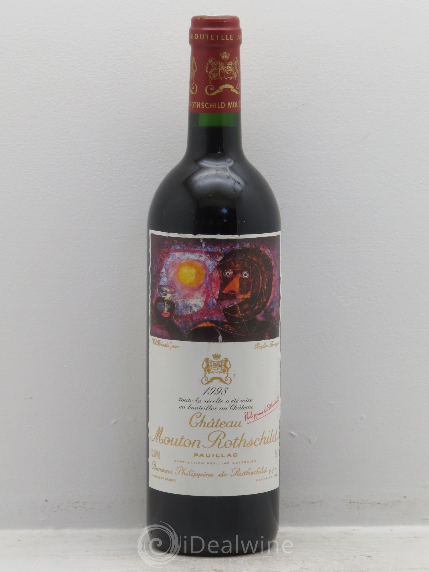 Château Mouton Rothschild 1er Grand Cru Classé 1998 - Lot de 1 bouteille - 0