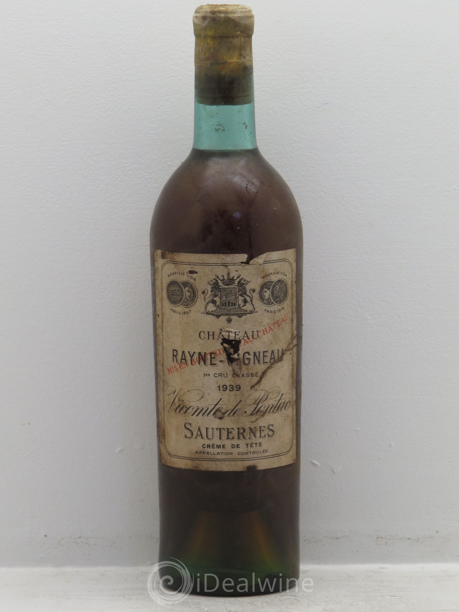 Château de Rayne Vigneau 1er Grand Cru Classé 1939 - Lotto di 1 bottiglia - 0