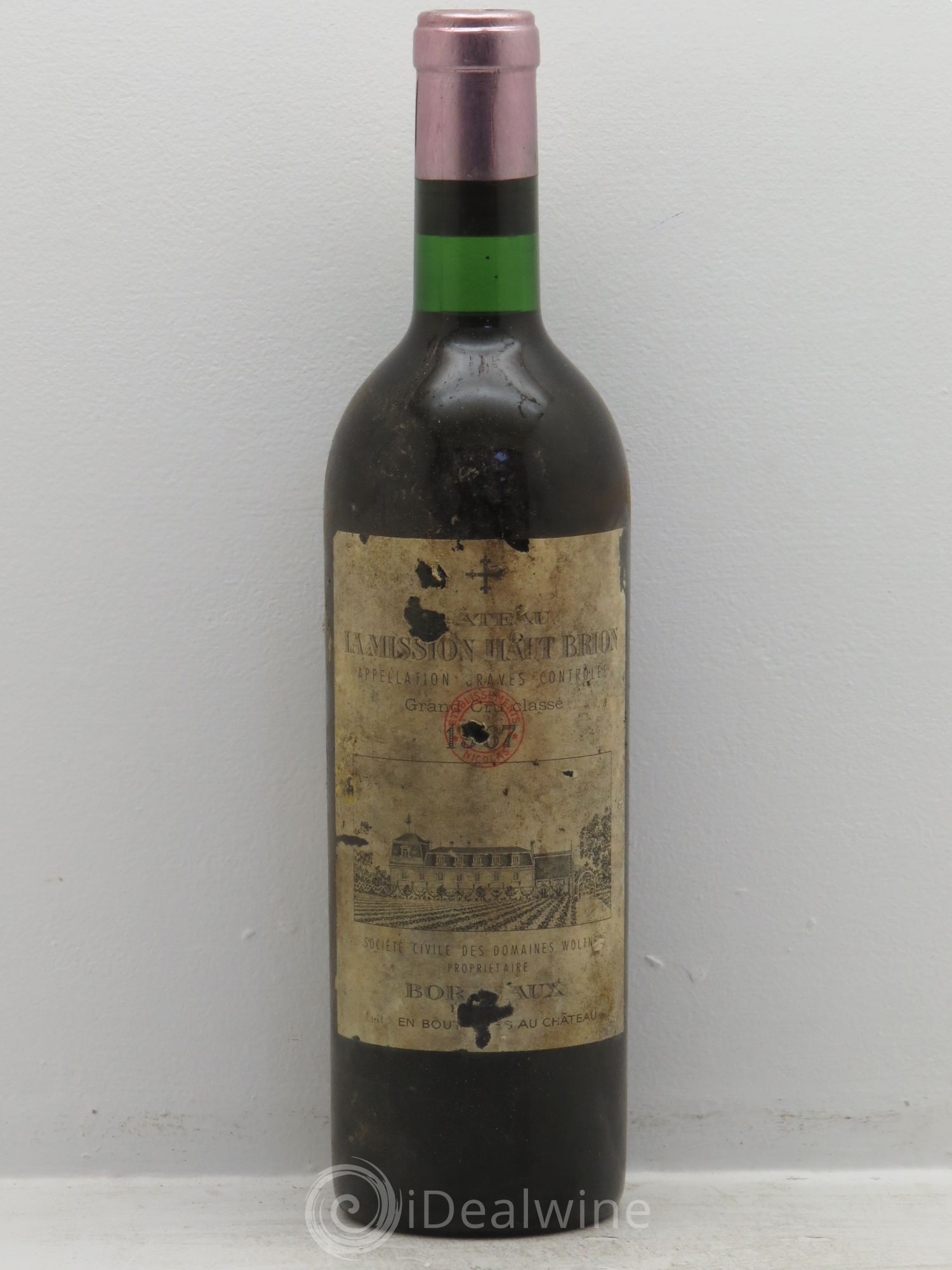Château la Mission Haut-Brion Cru Classé de Graves 1967 - Lot de 1 bouteille - 0