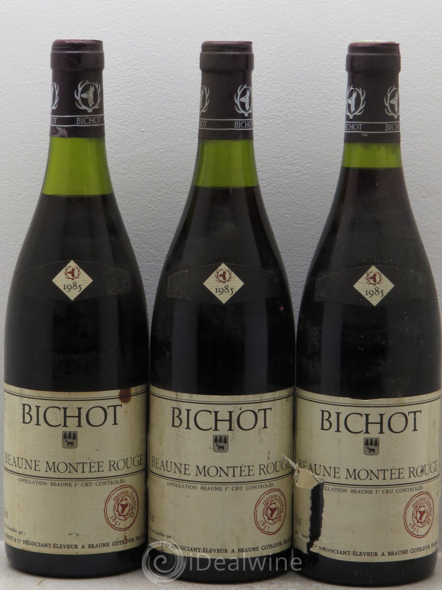 Beaune 1er Cru Bichot 1985 - Lot de 3 bouteilles - 0