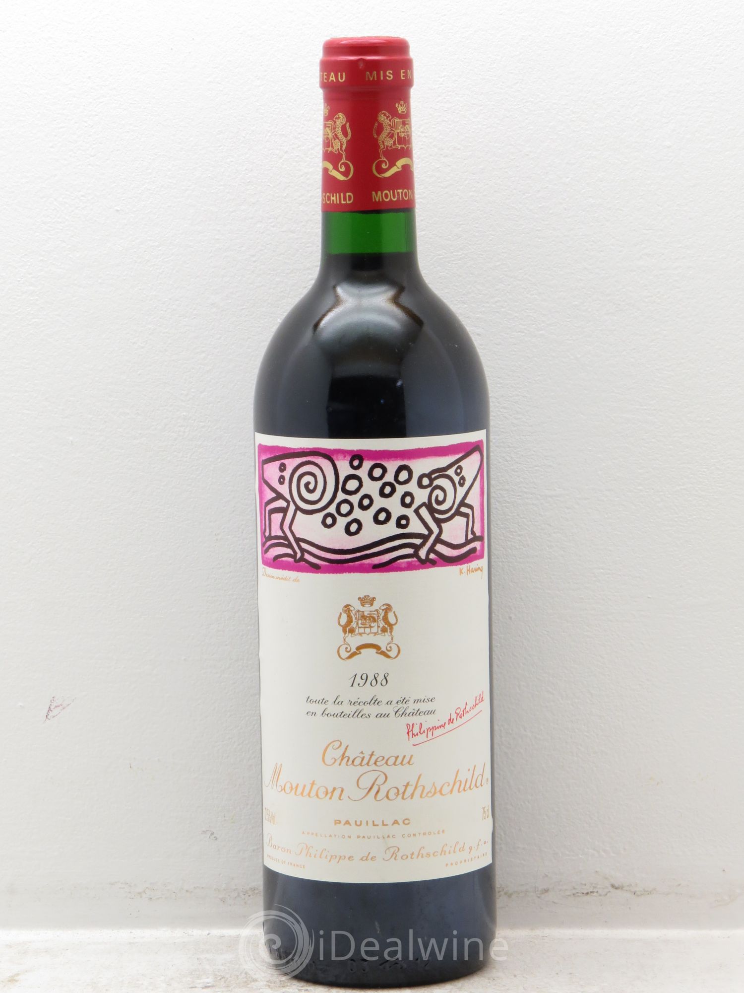 Château Mouton Rothschild 1er Grand Cru Classé 1988 - Lot de 1 bouteille - 0